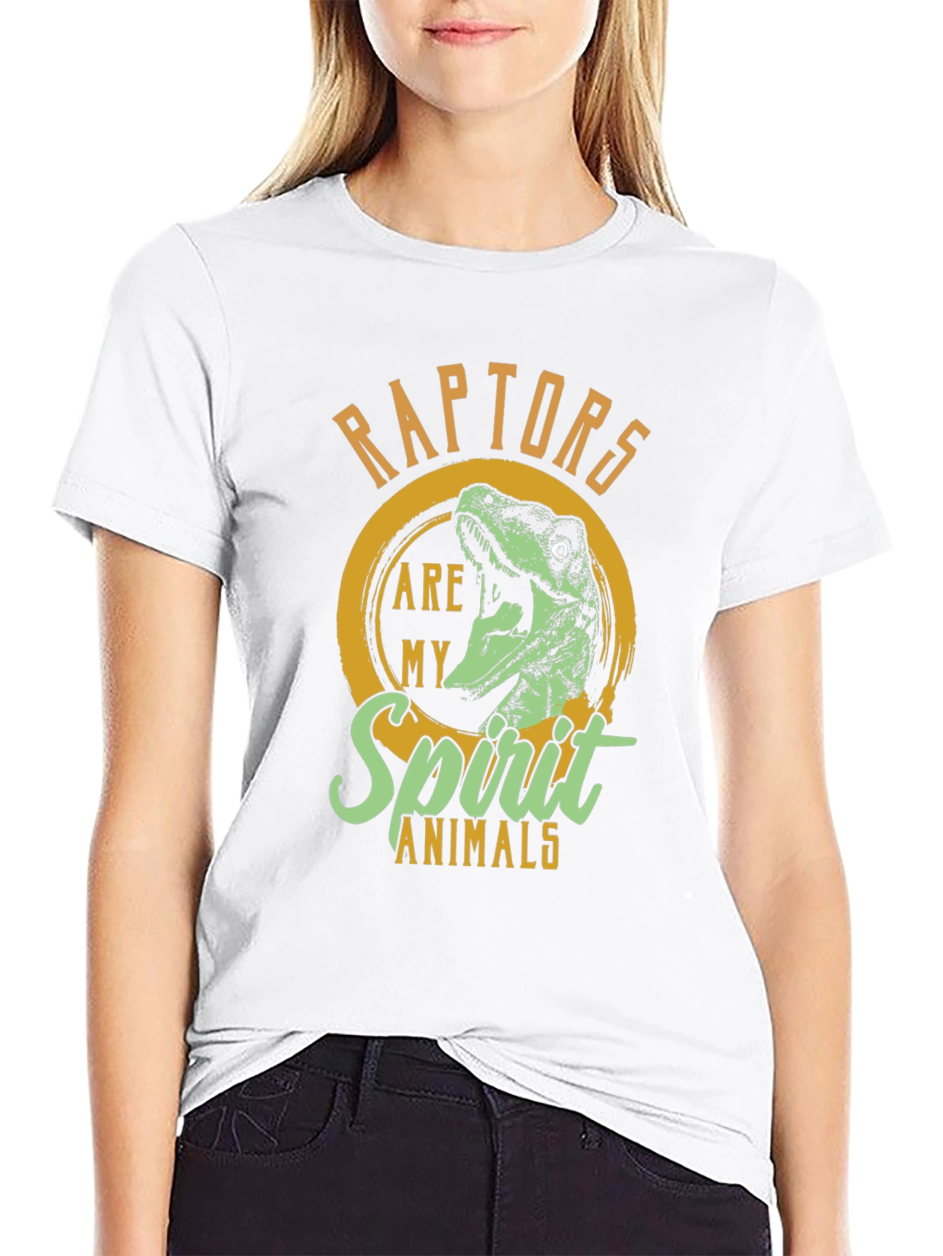 Raptor Spirit Animal Graphic Tee - Black