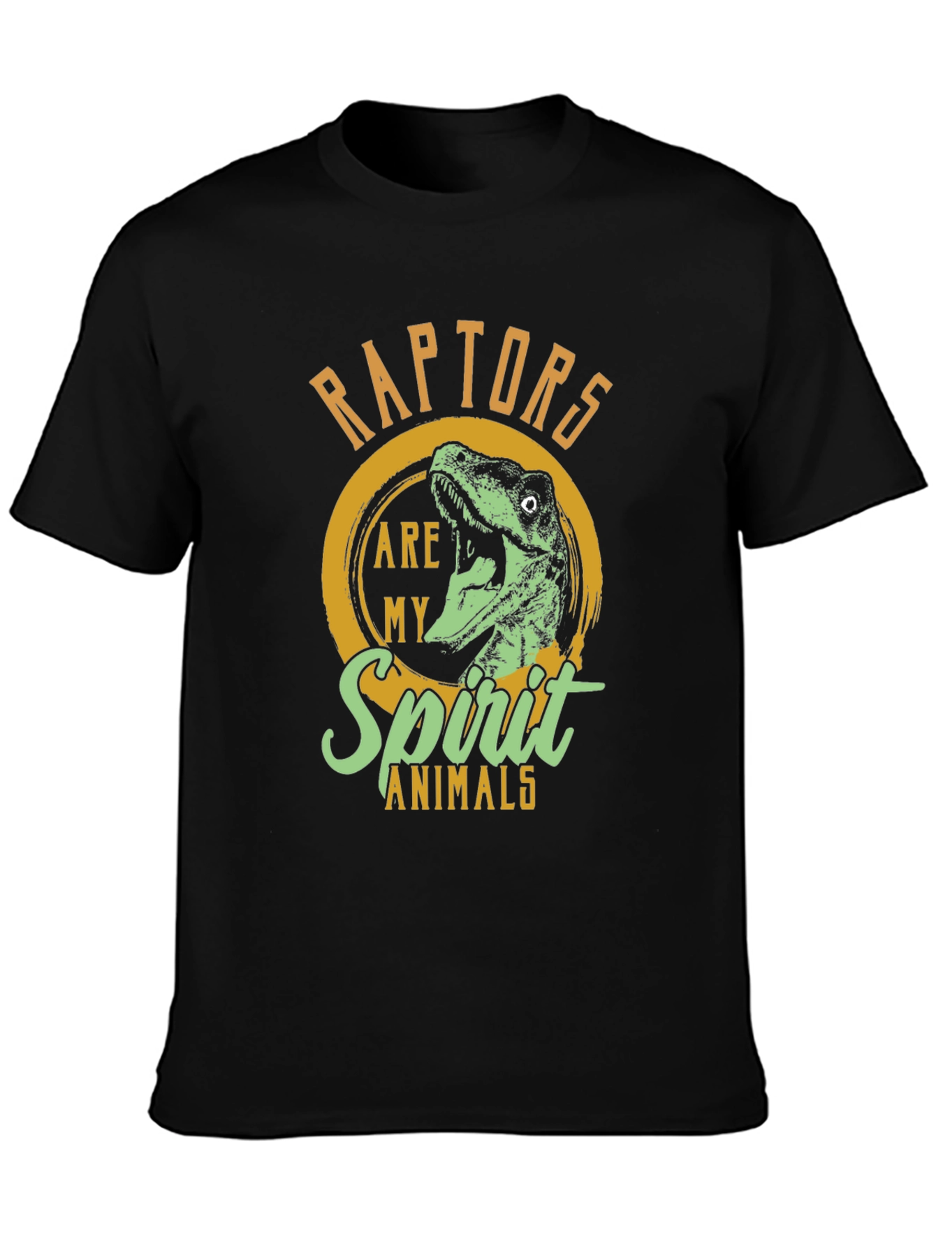 Raptor Spirit Animal Graphic Tee - Black