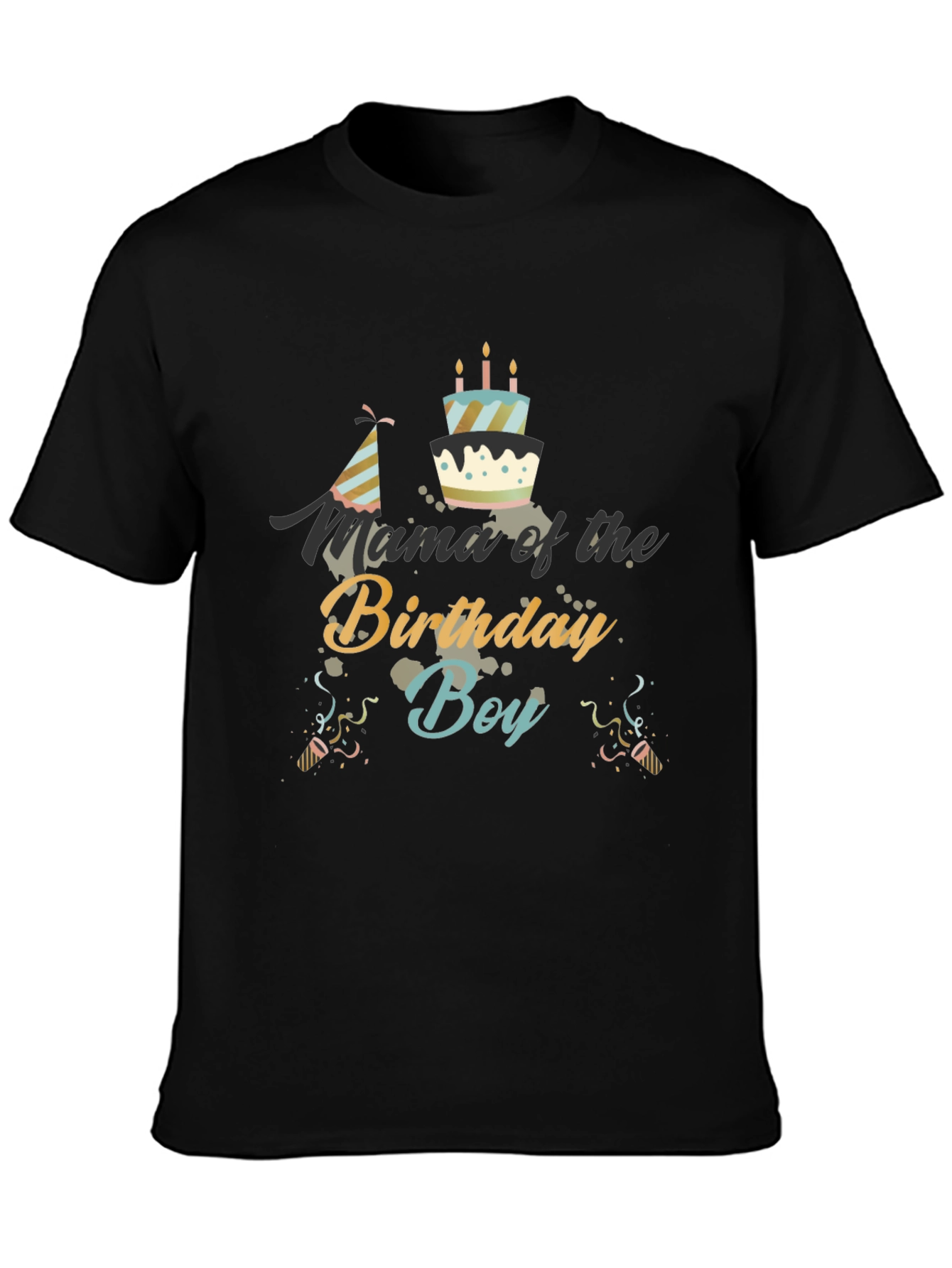 Mama of the Birthday Boy Black T-Shirt