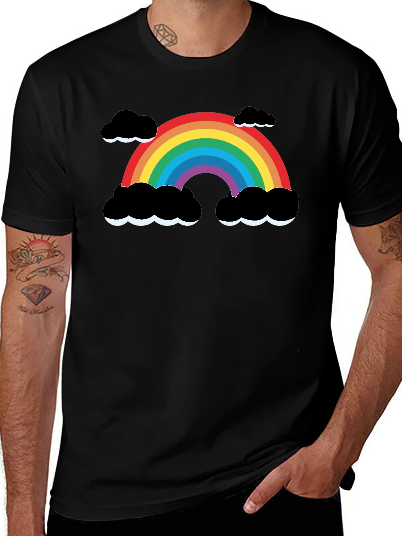 Rainbow Cloud Graphic T-Shirt