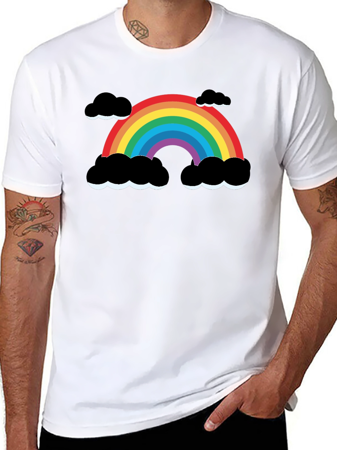 Rainbow Cloud Graphic T-Shirt