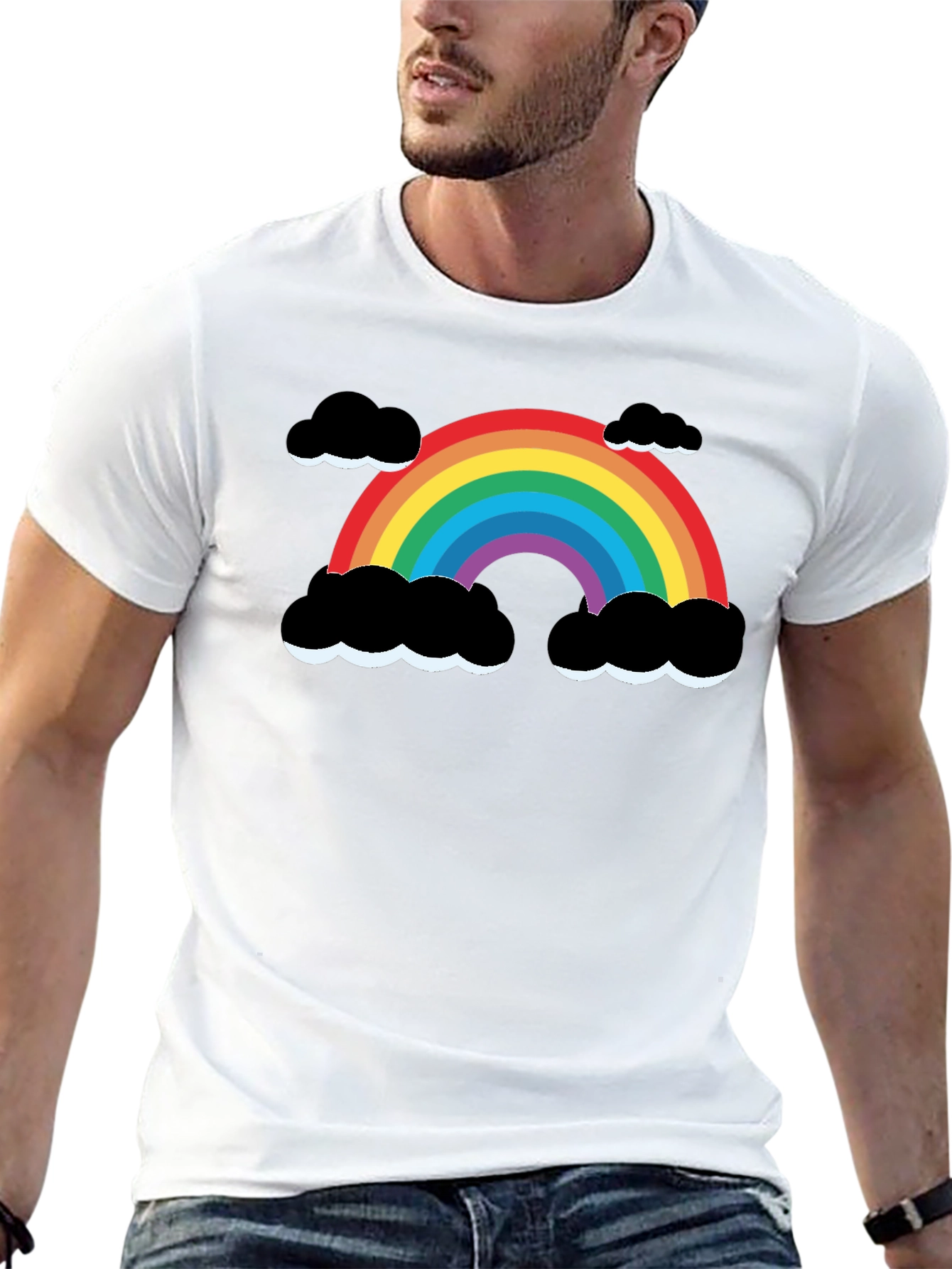 Rainbow Cloud Graphic T-Shirt