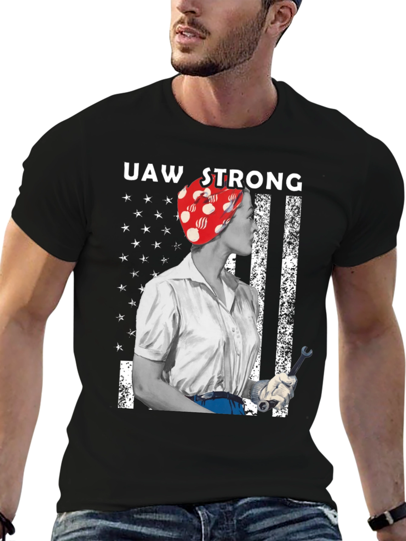 UAW Strong Rosie the Riveter T-Shirt