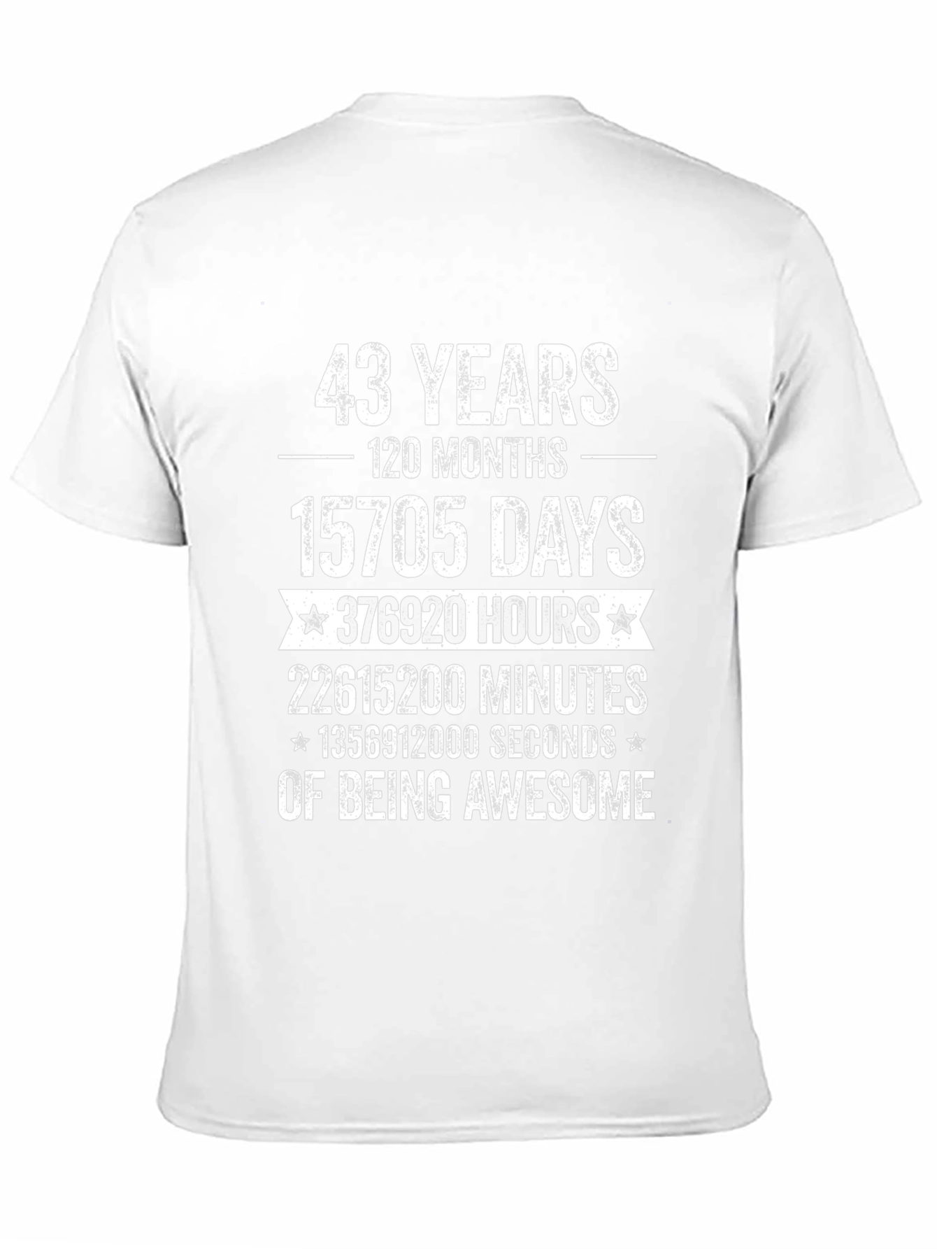 43 Years Awesome T-Shirt - Birthday Gift