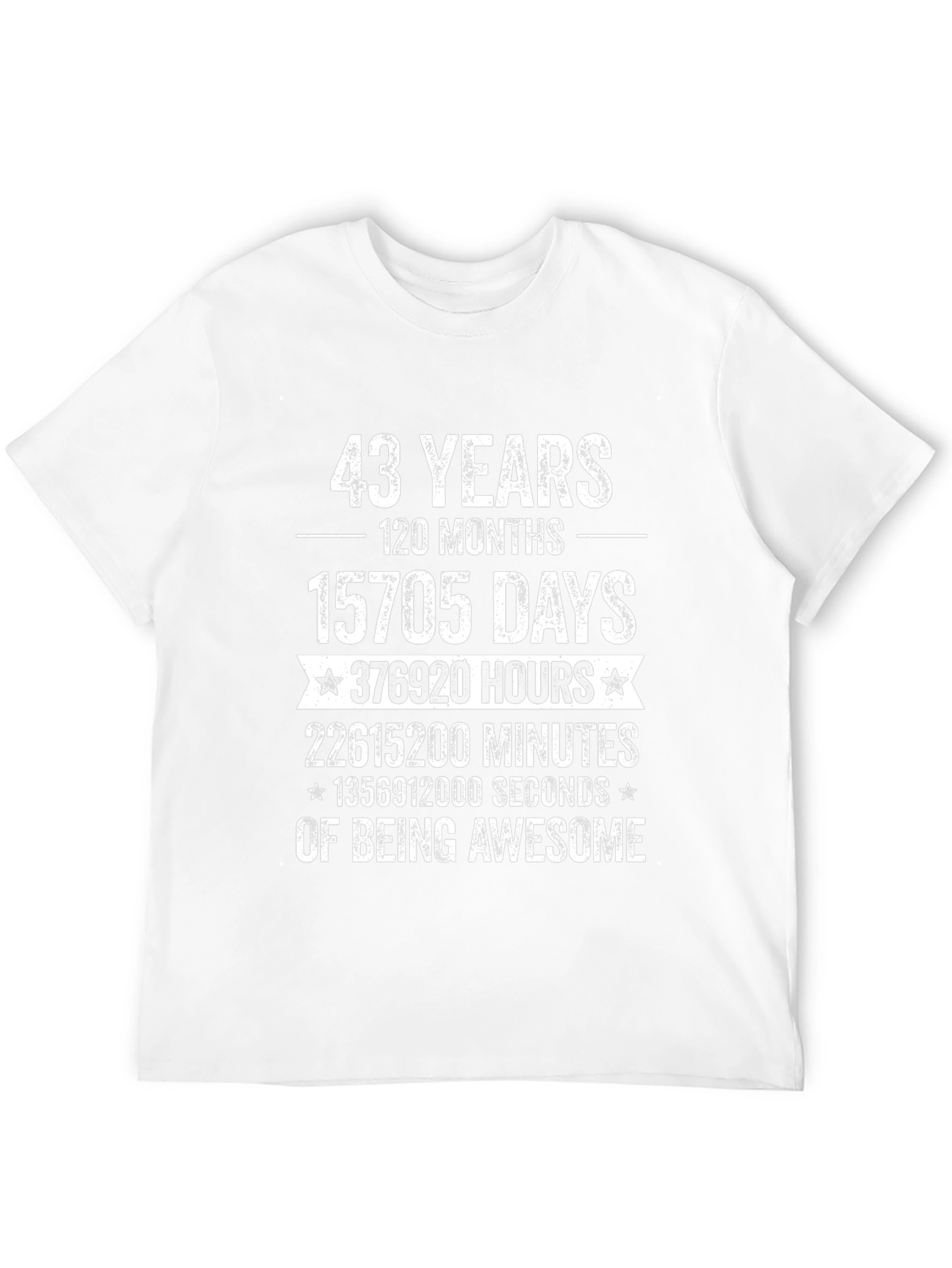 43 Years Awesome T-Shirt - Birthday Gift