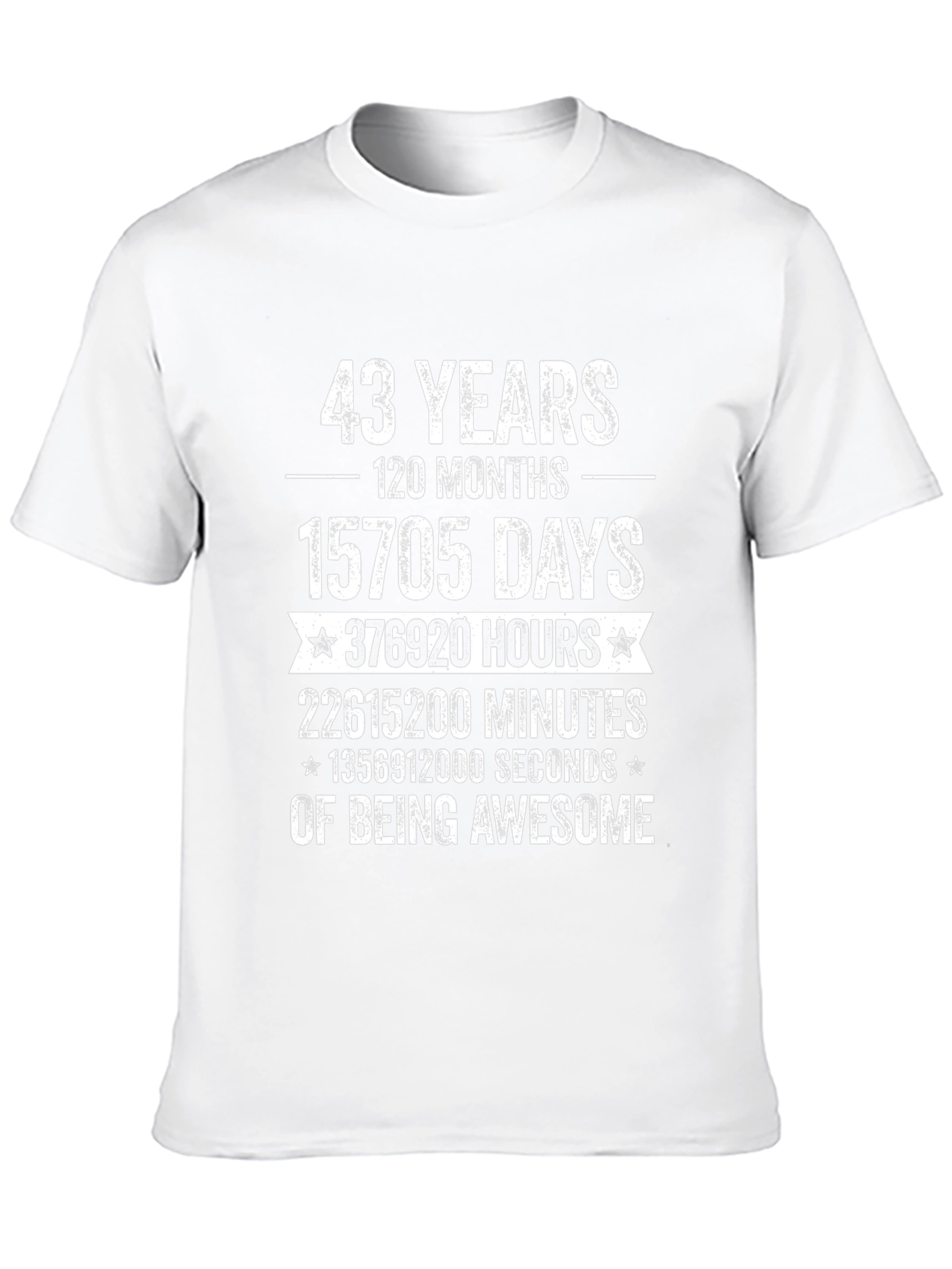 43 Years Awesome T-Shirt - Birthday Gift