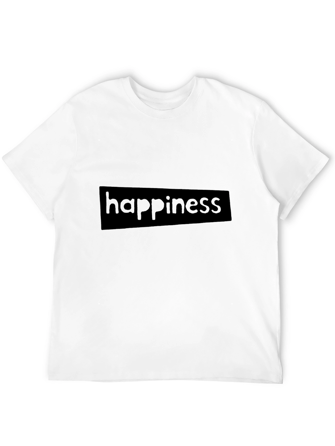 Black Happiness Graphic Tee - Casual Comfort