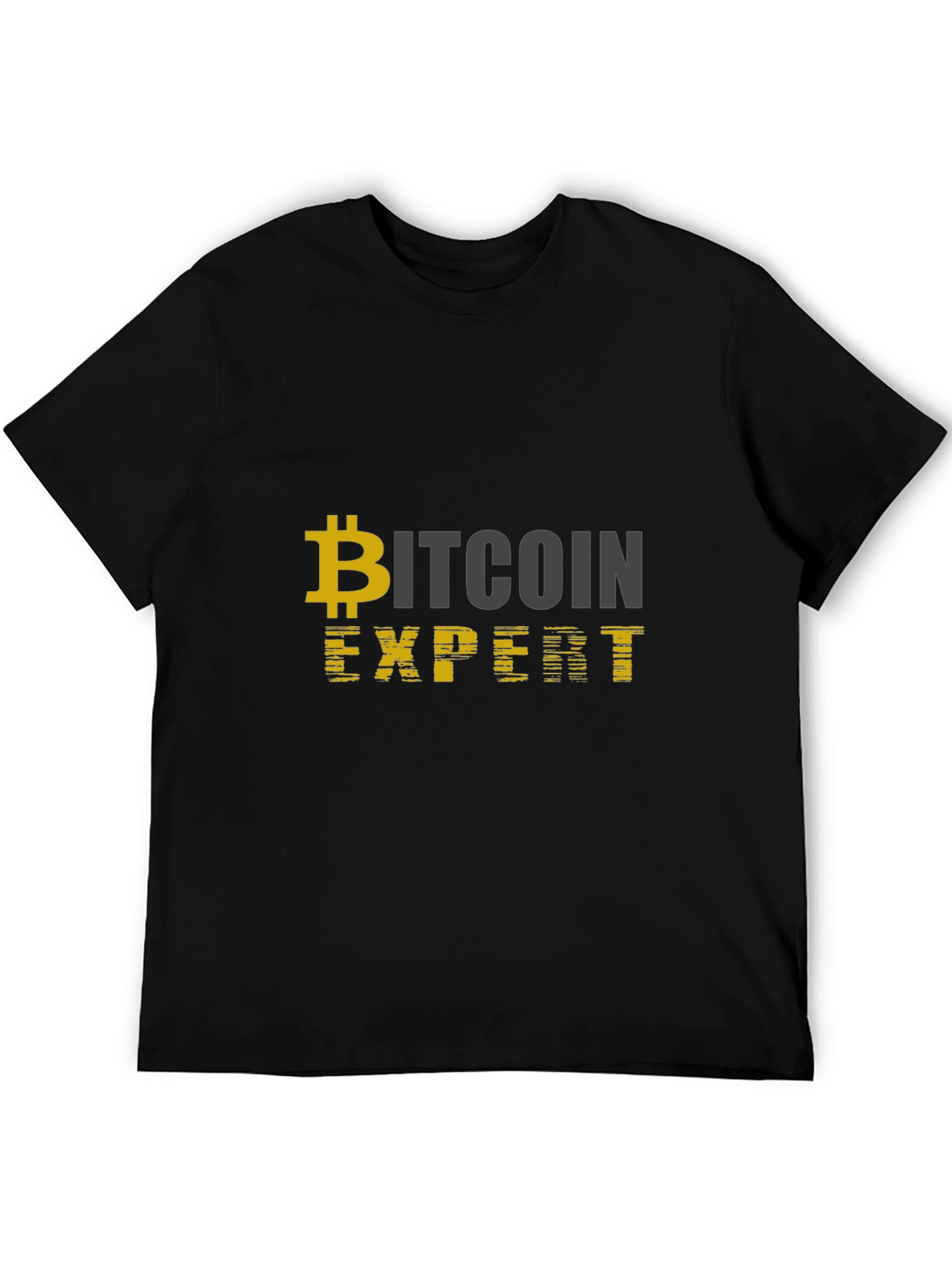 Bitcoin Expert Black T-Shirt Cryptocurrency Design