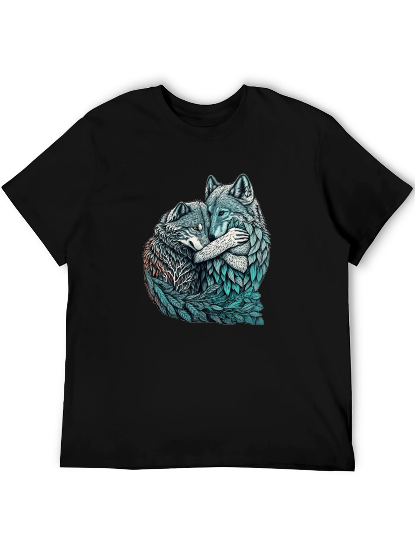 Wolf Embrace Graphic Tee - Nature Lovers Shirt