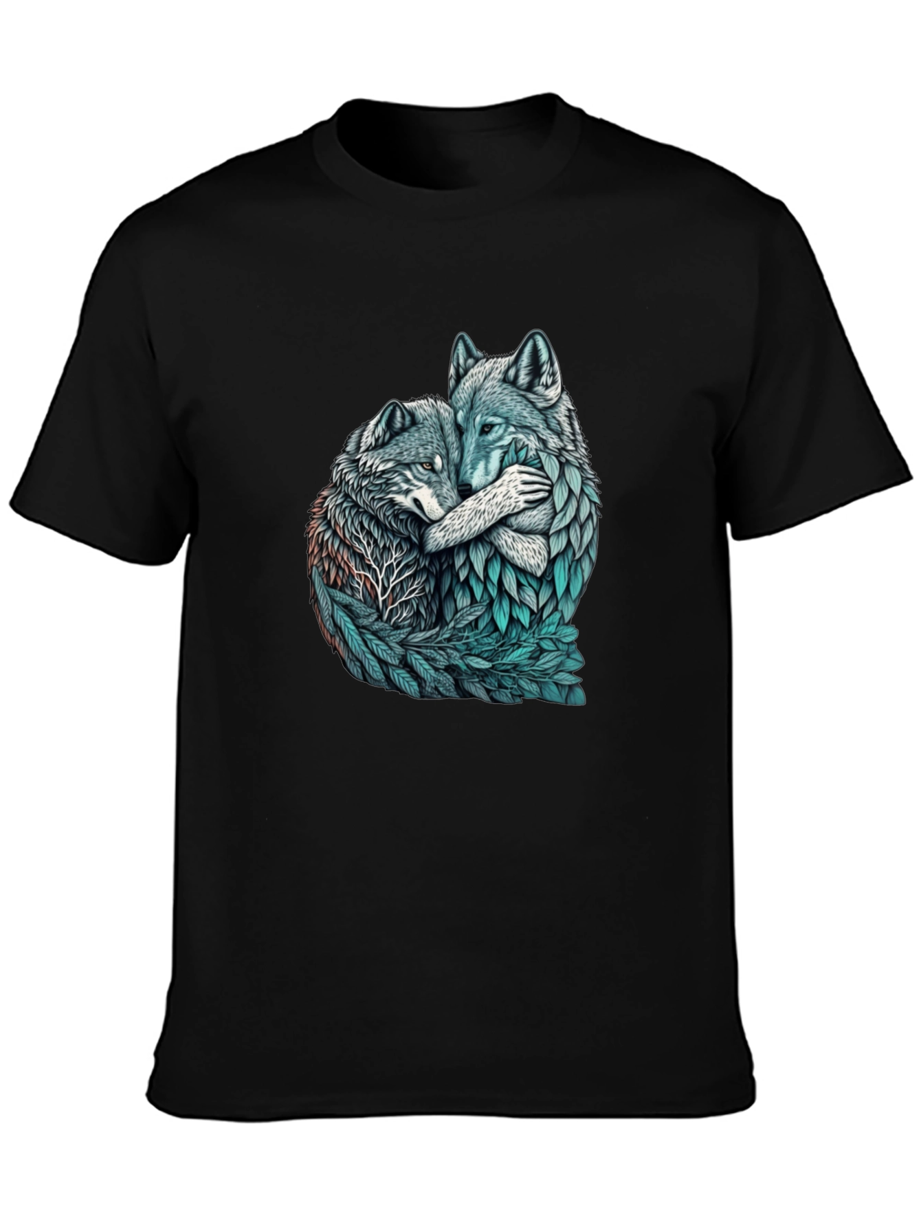 Wolf Embrace Graphic Tee - Nature Lovers Shirt