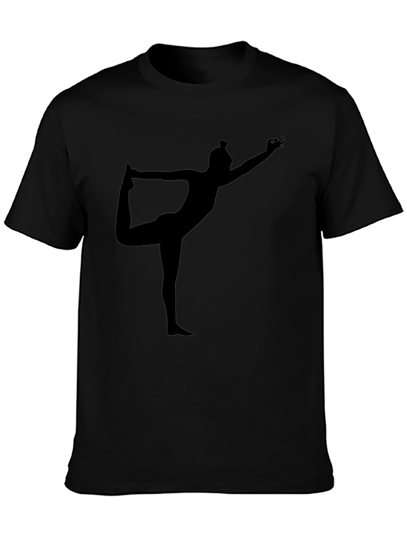 Yoga Silhouette Black T-Shirt