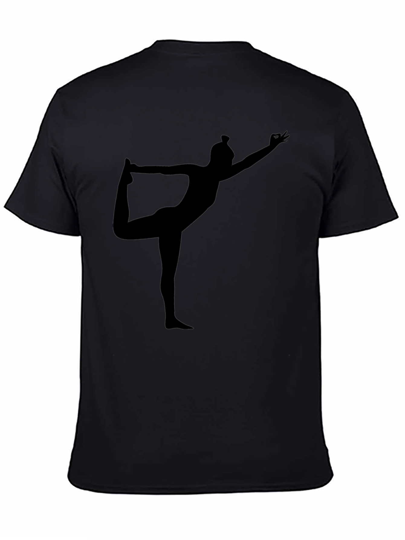 Yoga Silhouette Black T-Shirt
