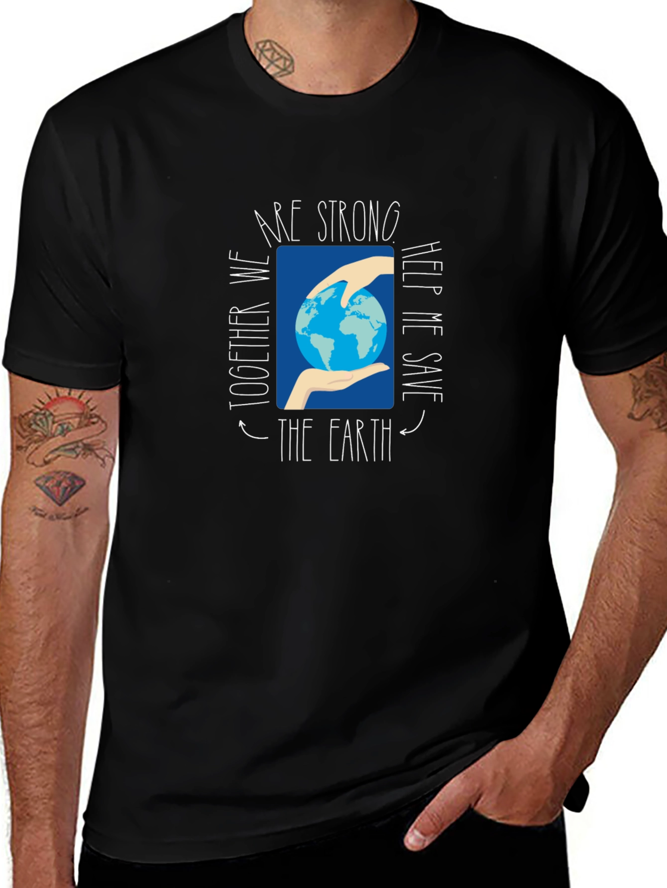 Save the Earth Graphic Tee - Black