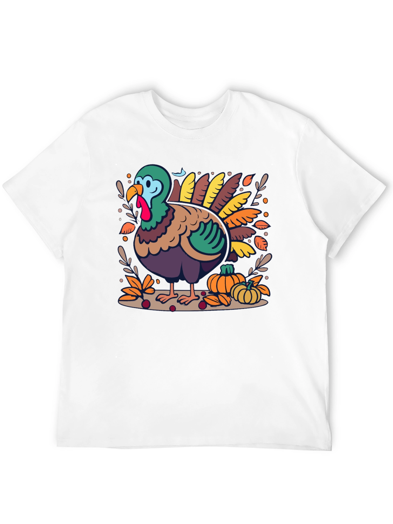 Thanksgiving Turkey Graphic Print T-Shirt