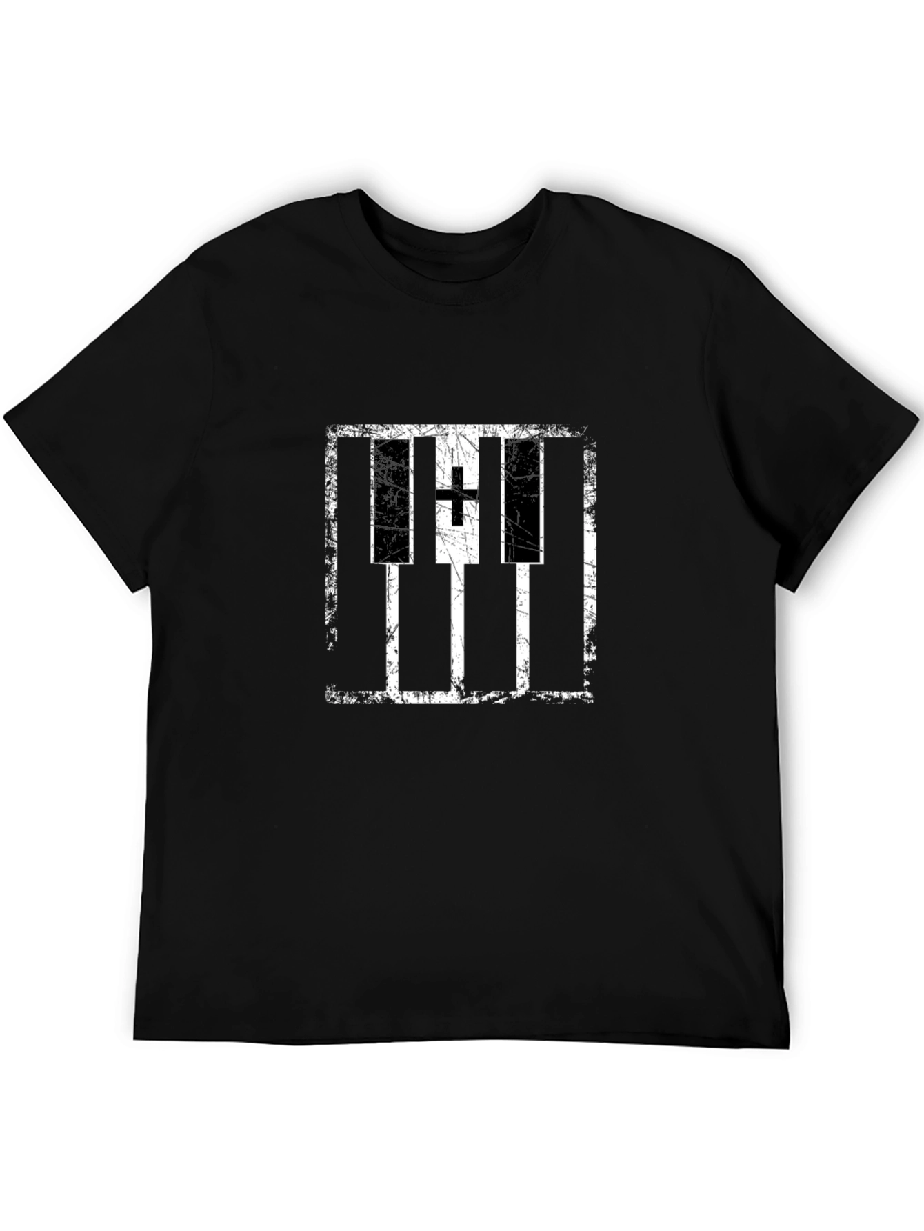 Grunge Piano Keyboard T-Shirt - Musical Style