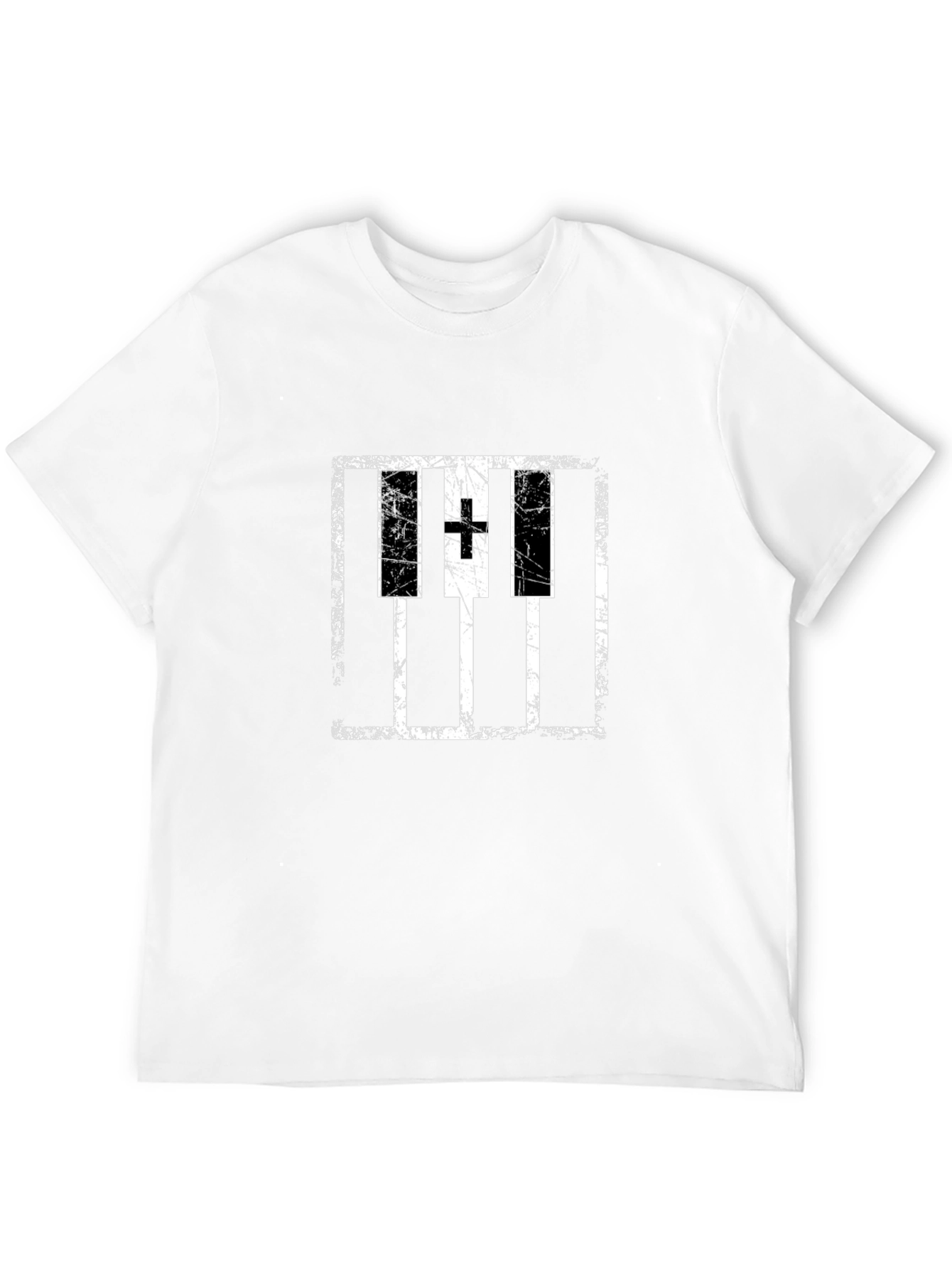 Grunge Piano Keyboard T-Shirt - Musical Style