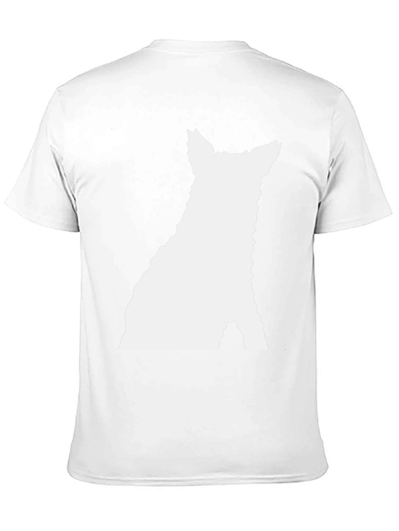 Modern Black T-Shirt with White Silhouette Graphic