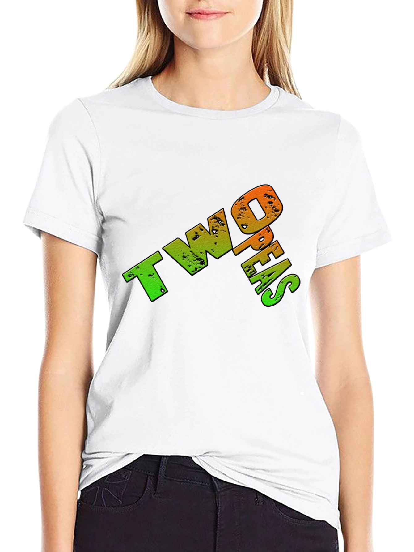 Two Peas Graphic T-Shirt - Casual Black Tee
