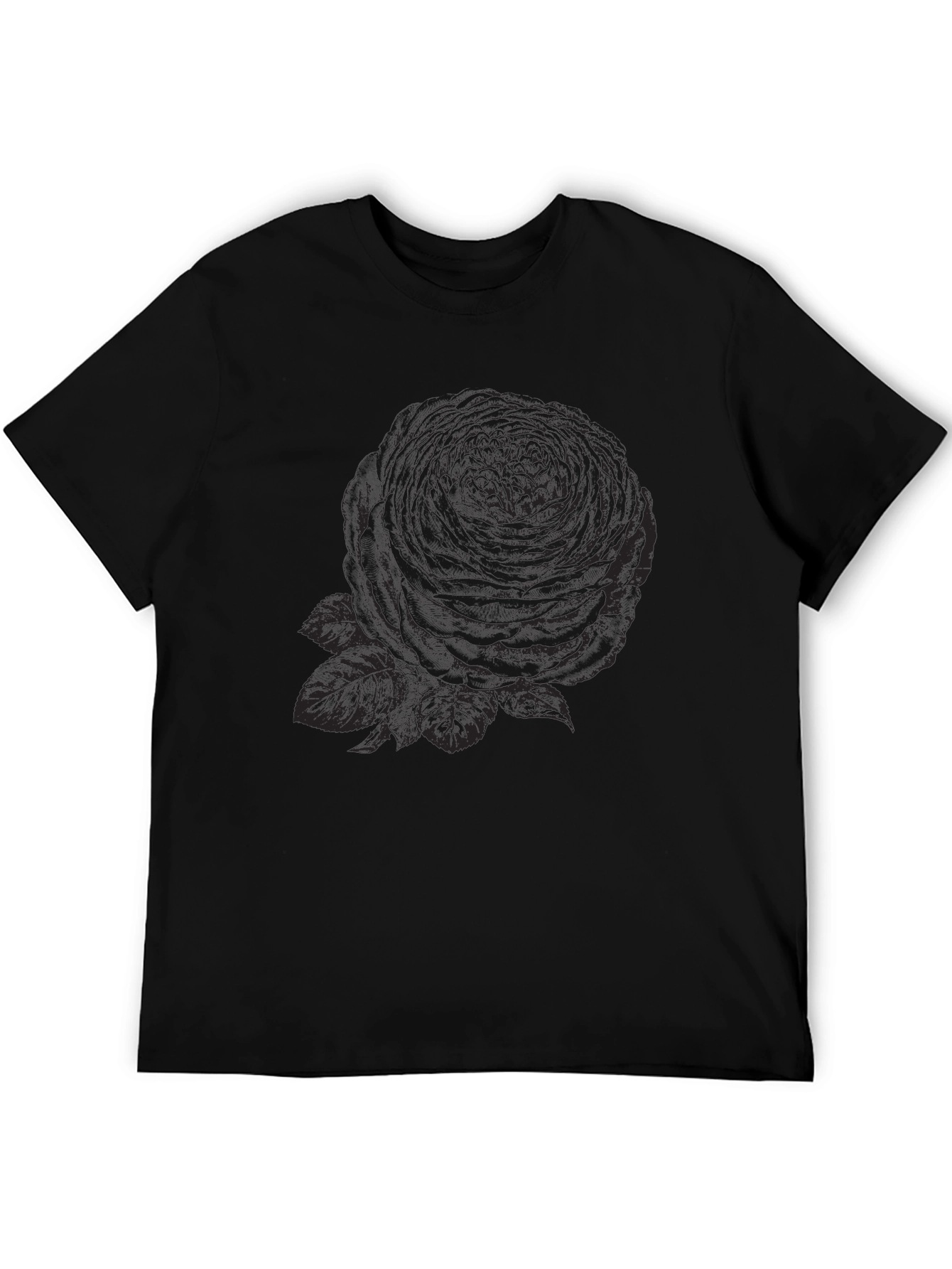 Black Rose Graphic Tee - Mens Casual Style