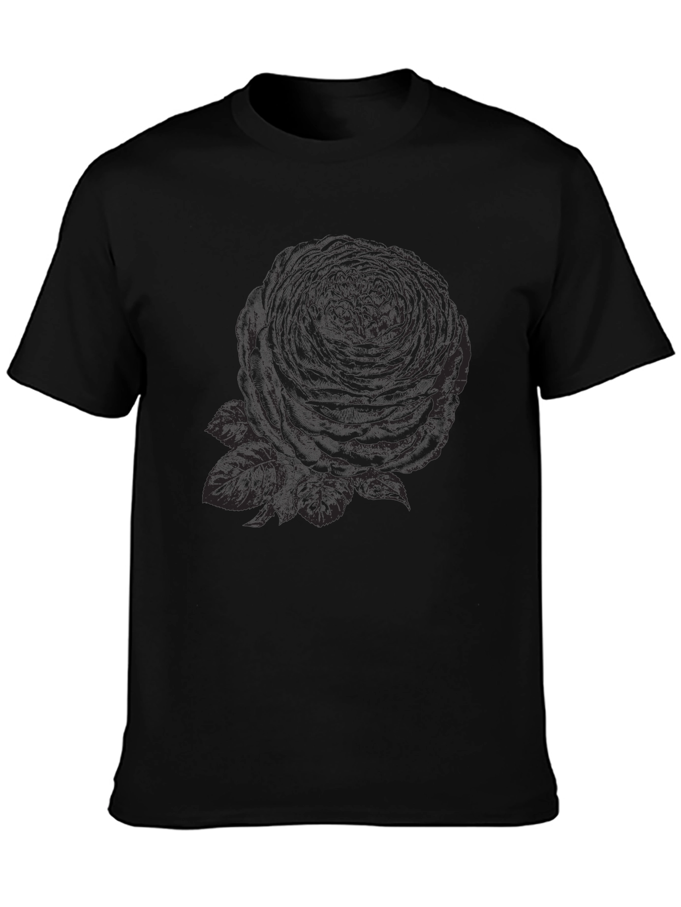 Black Rose Graphic Tee - Mens Casual Style