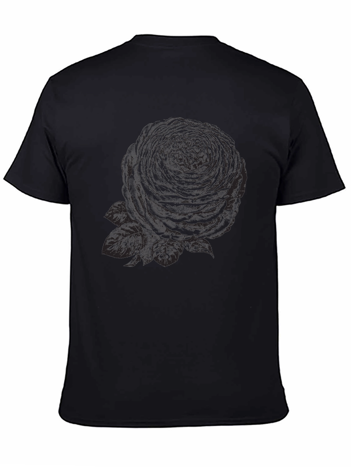 Black Rose Graphic Tee - Mens Casual Style