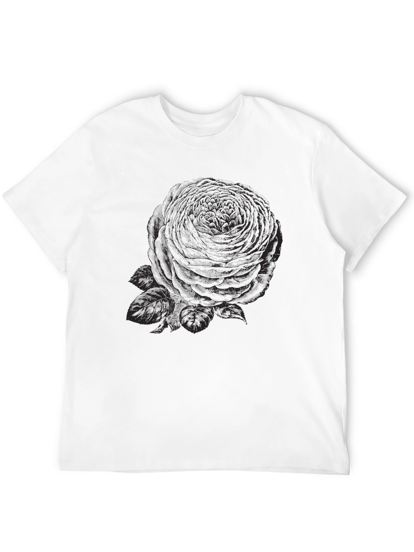 Black Rose Graphic Tee - Mens Casual Style