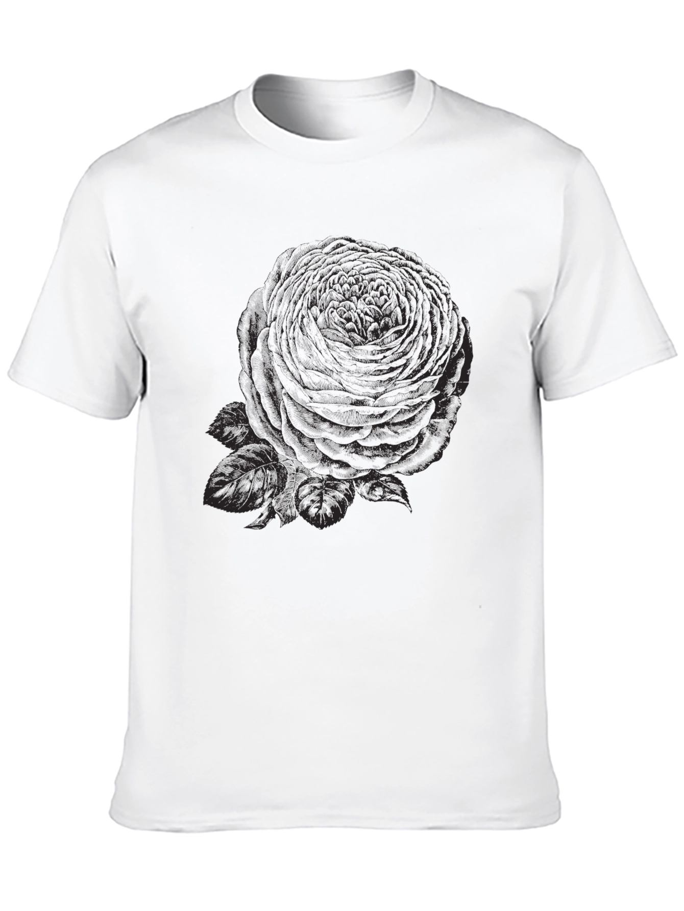Black Rose Graphic Tee - Mens Casual Style