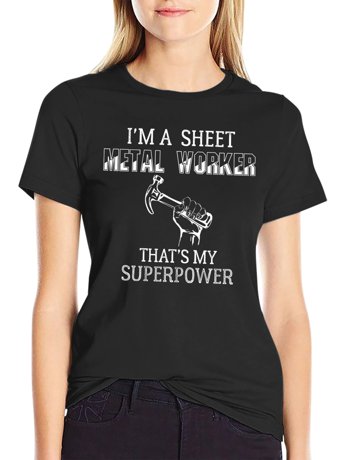 Sheet Metal Worker Superpower T-Shirt - Black