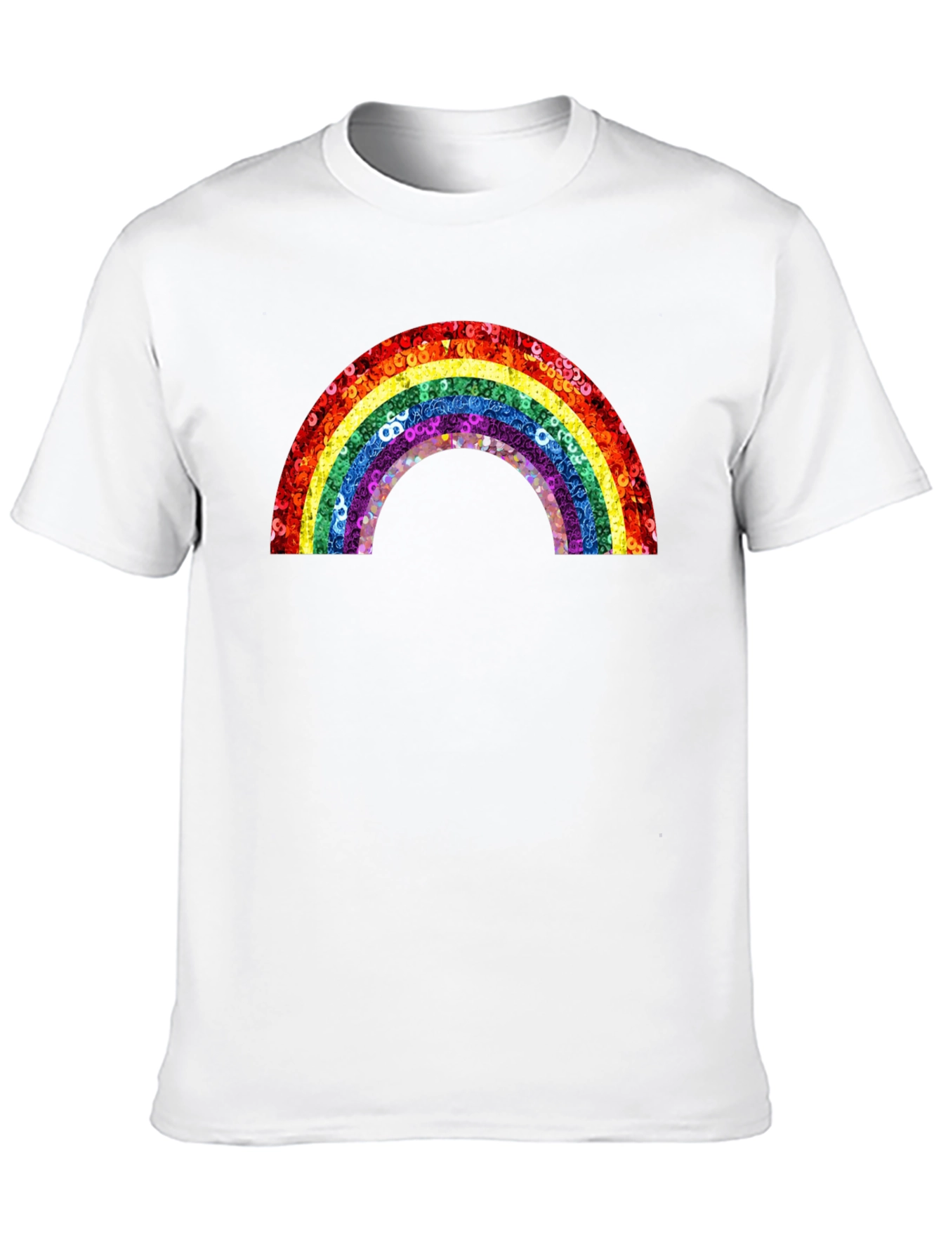 Rainbow Sequin Graphic Tee - Unisex
