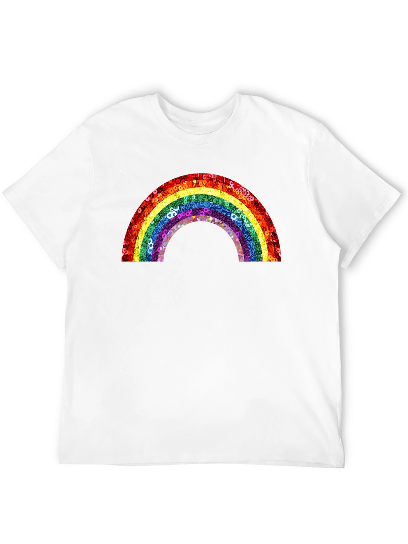 Rainbow Sequin Graphic Tee - Unisex