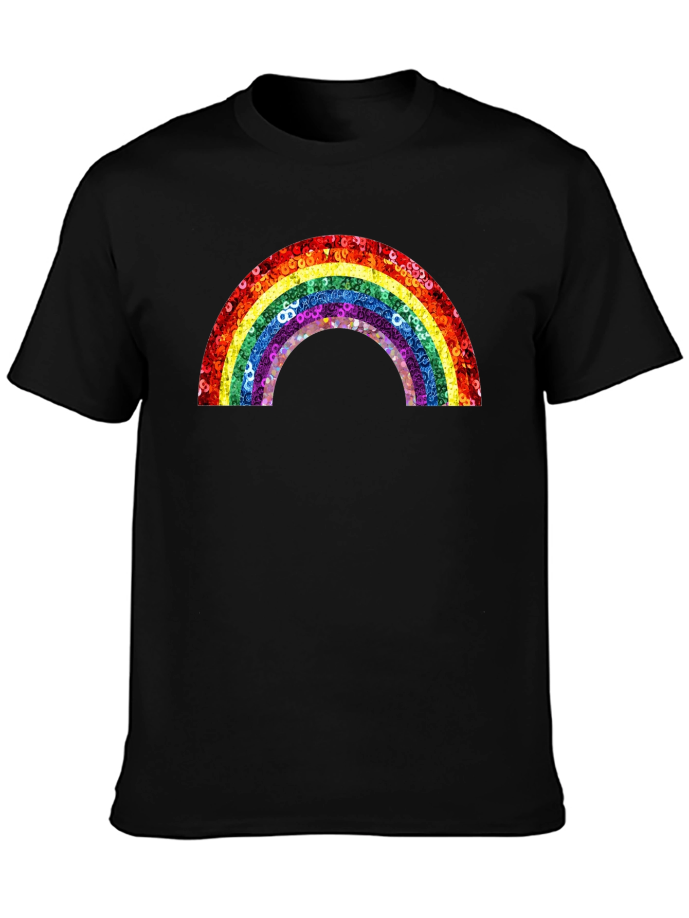 Rainbow Sequin Graphic Tee - Unisex