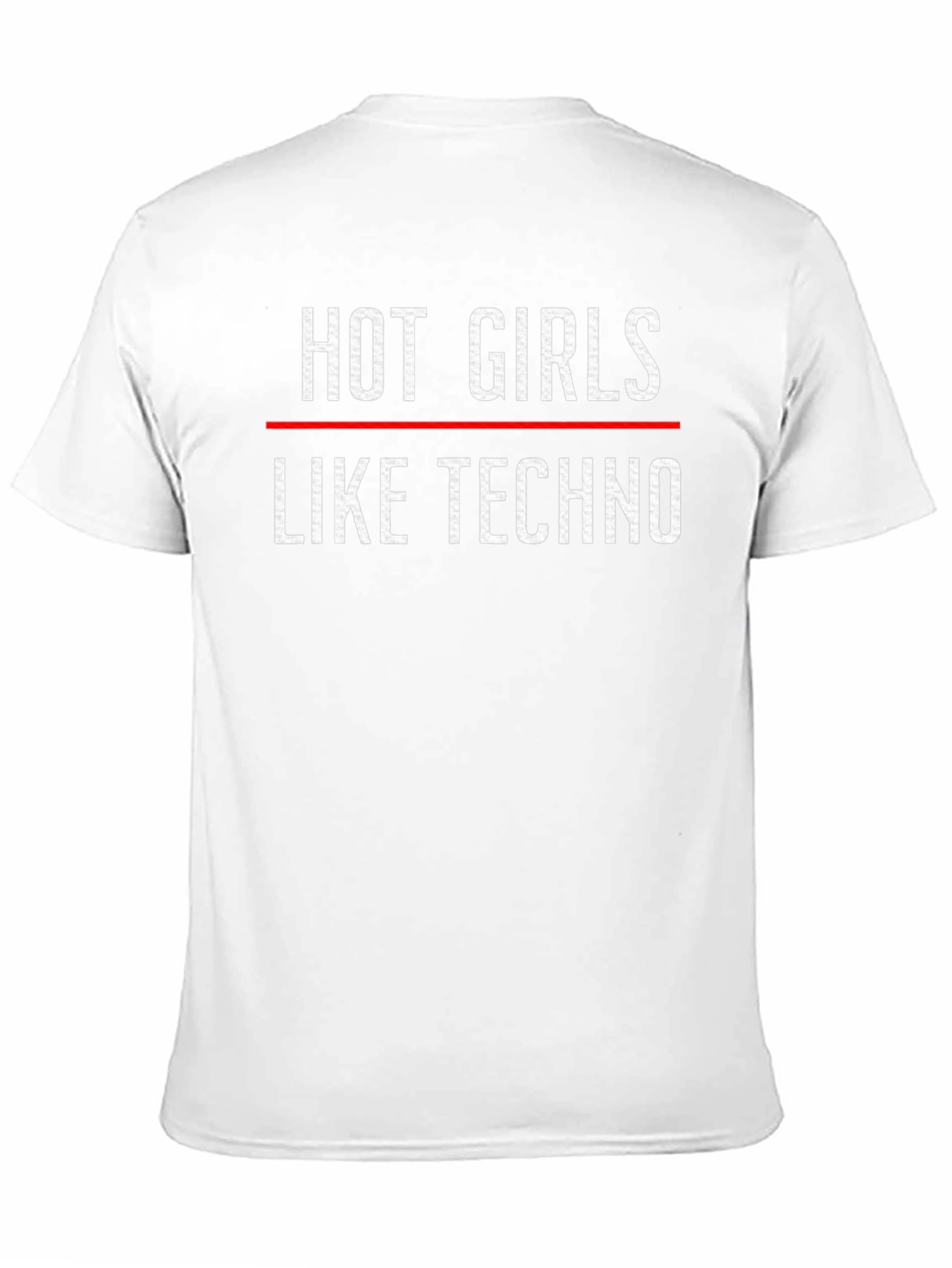 Hot Girls Like Techno T-Shirt - Black Crew Neck