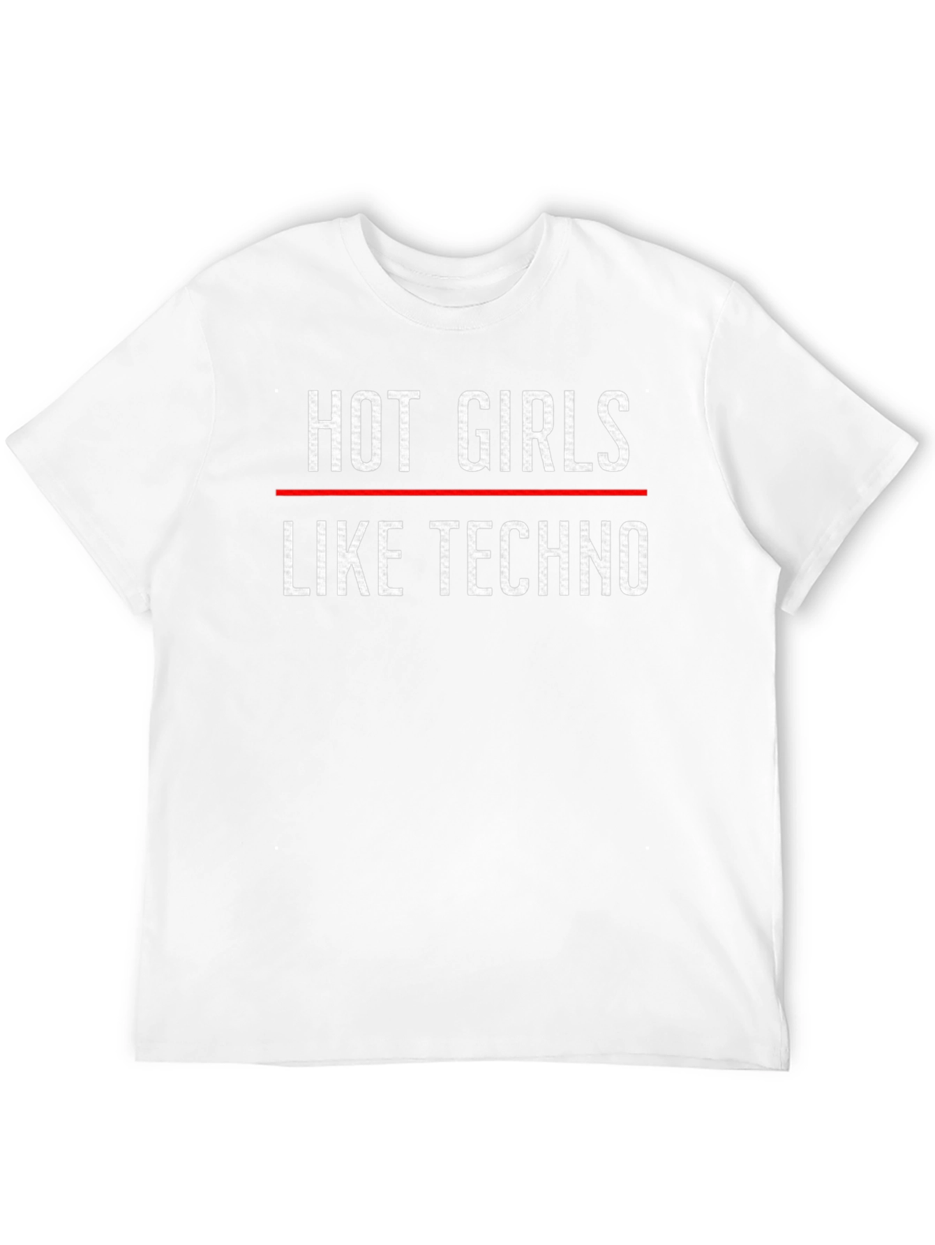 Hot Girls Like Techno T-Shirt - Black Crew Neck
