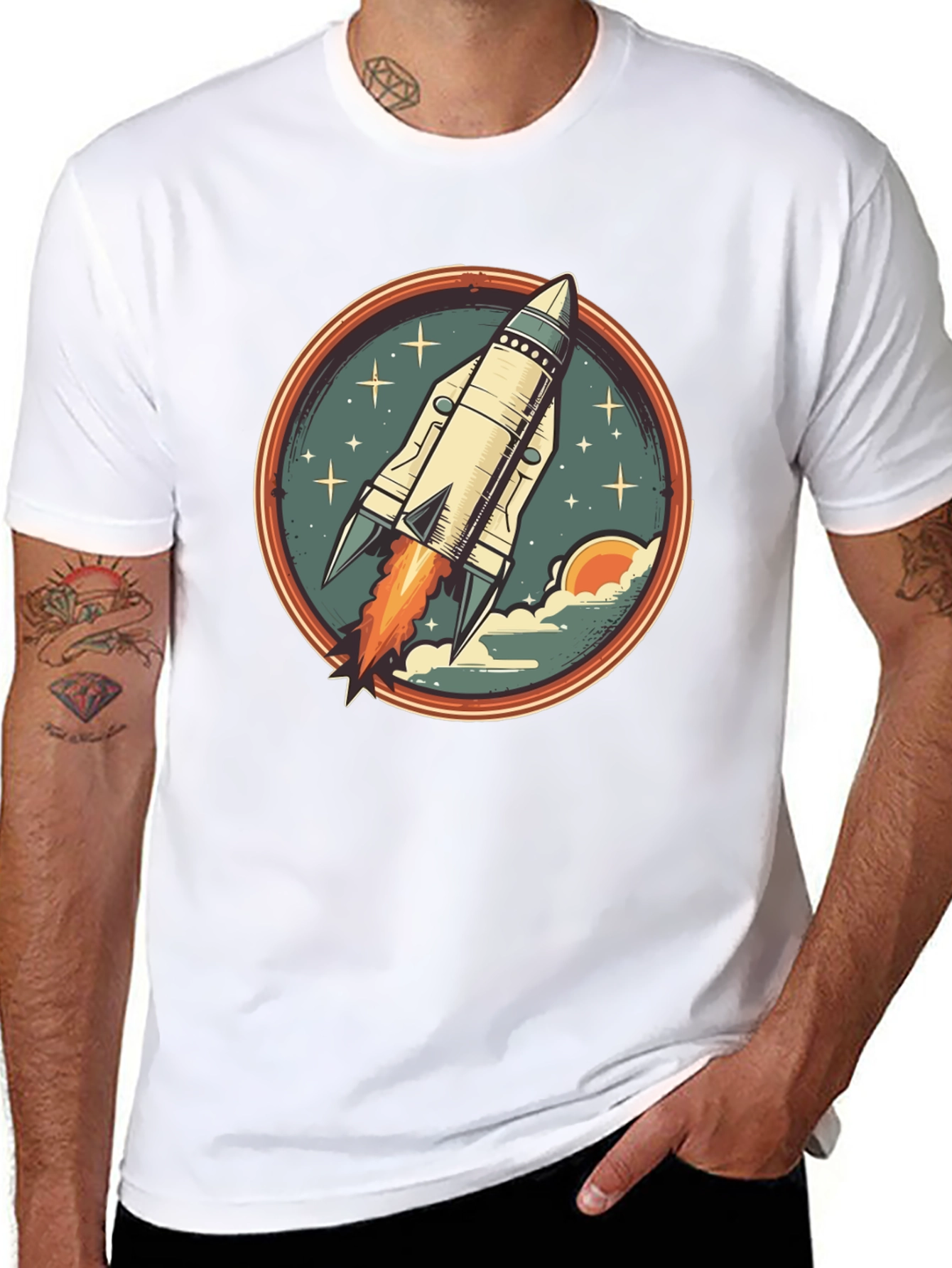 Retro Rocket T-Shirt - Blast Off in Style!