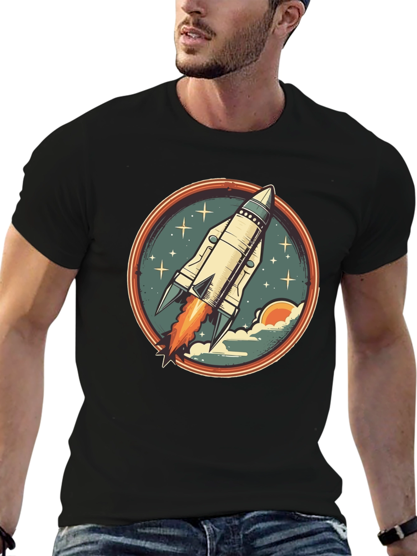 Retro Rocket T-Shirt - Blast Off in Style!
