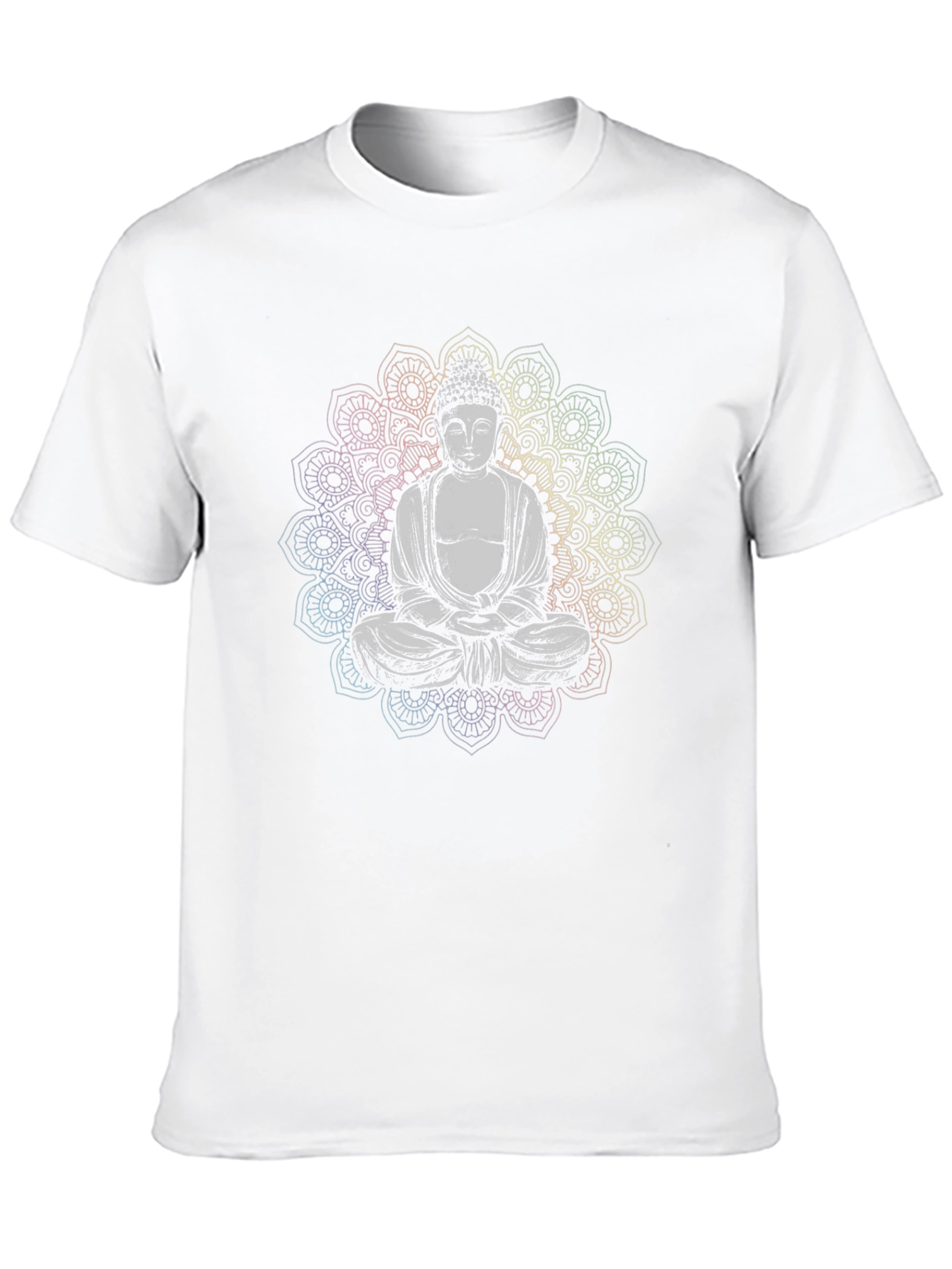 Buddha Mandala Graphic Black T-Shirt