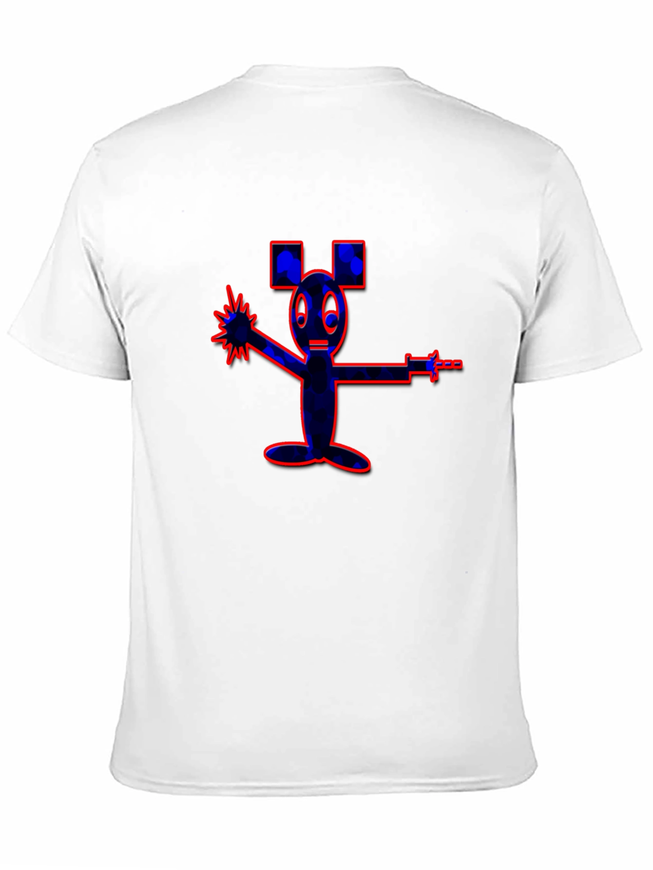 Unique Cartoon Graphic Black T-Shirt