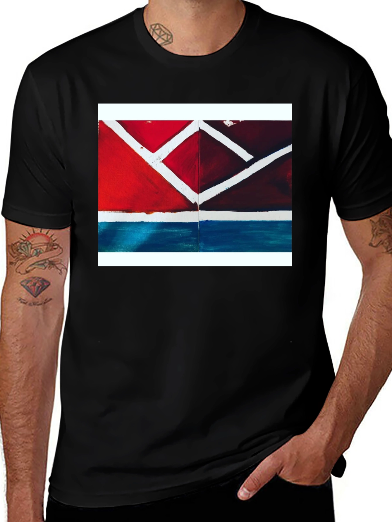Abstract Geometric T-Shirt - Modern Art Tee