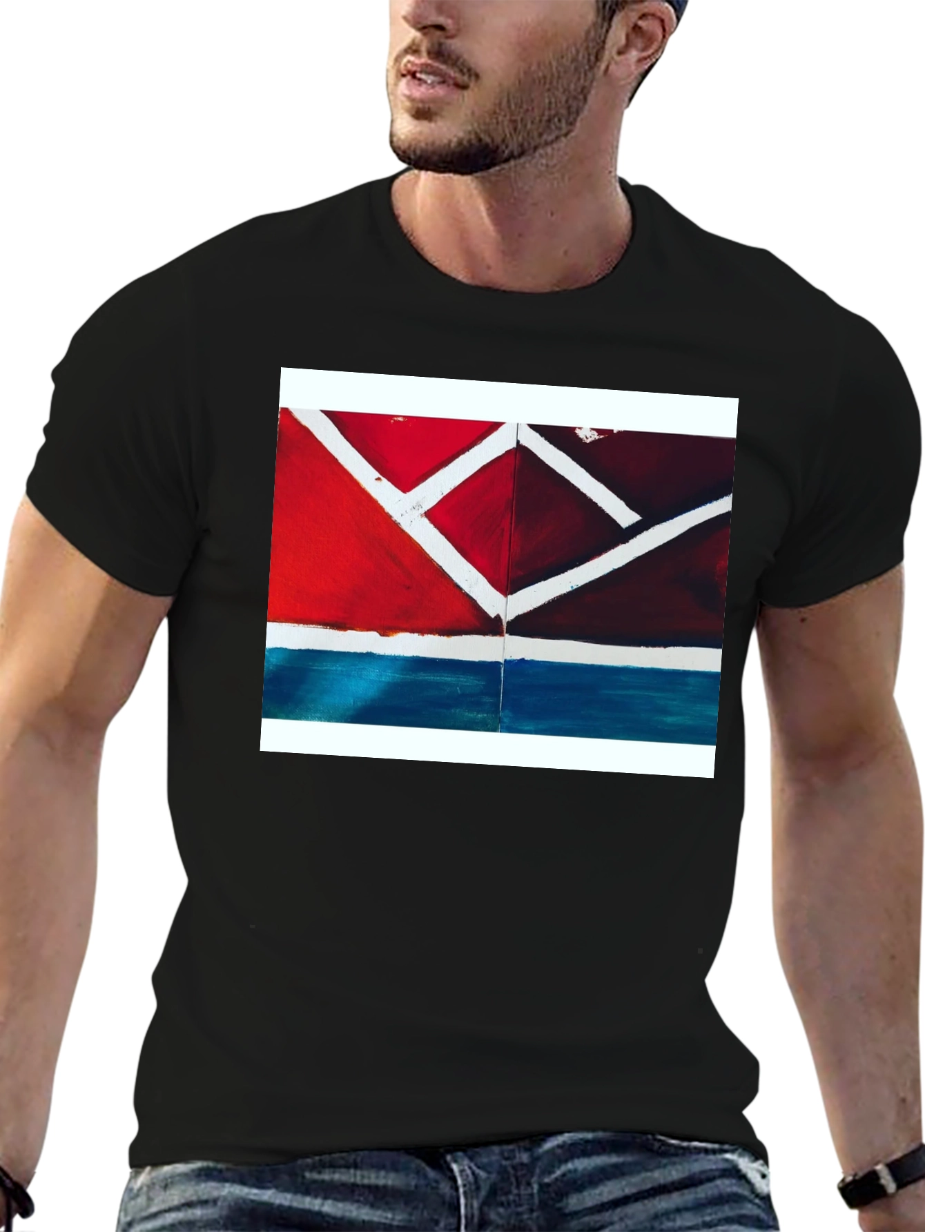 Abstract Geometric T-Shirt - Modern Art Tee