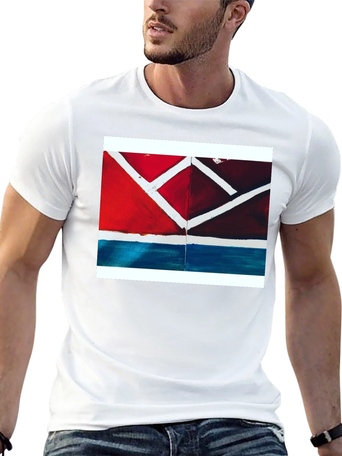 Abstract Geometric T-Shirt - Modern Art Tee