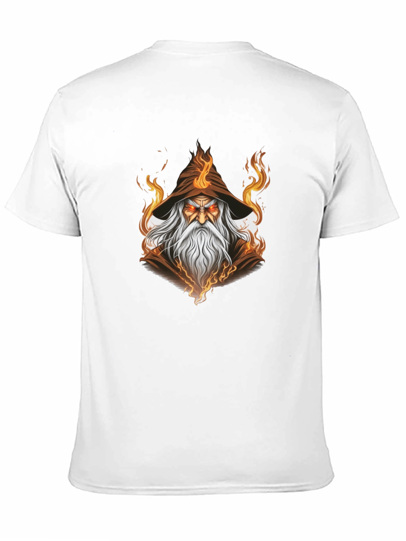 Wizard Graphic Tee - Mystical Flame Design