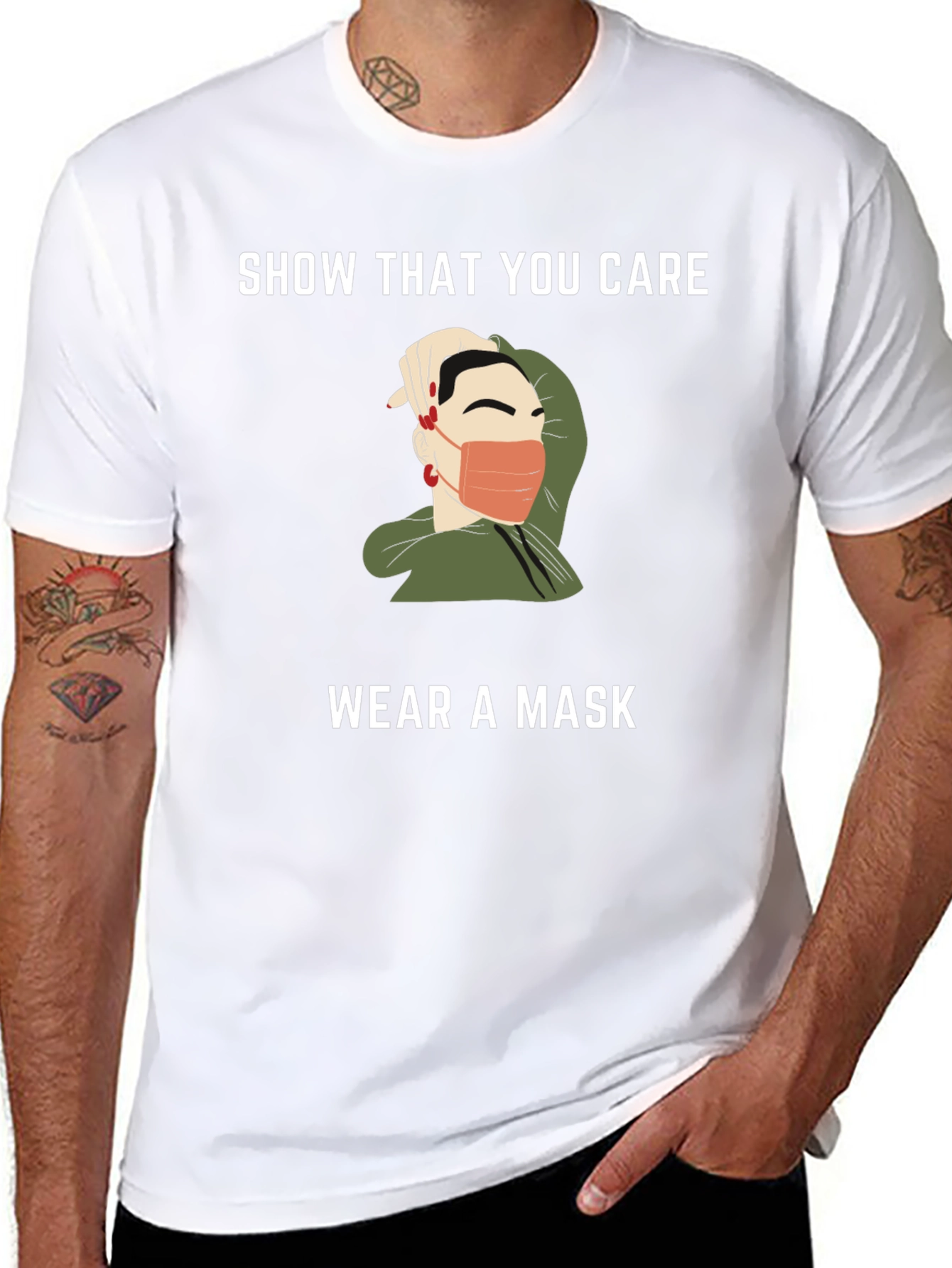Show You Care Wear a Mask Graphic T-Shirt