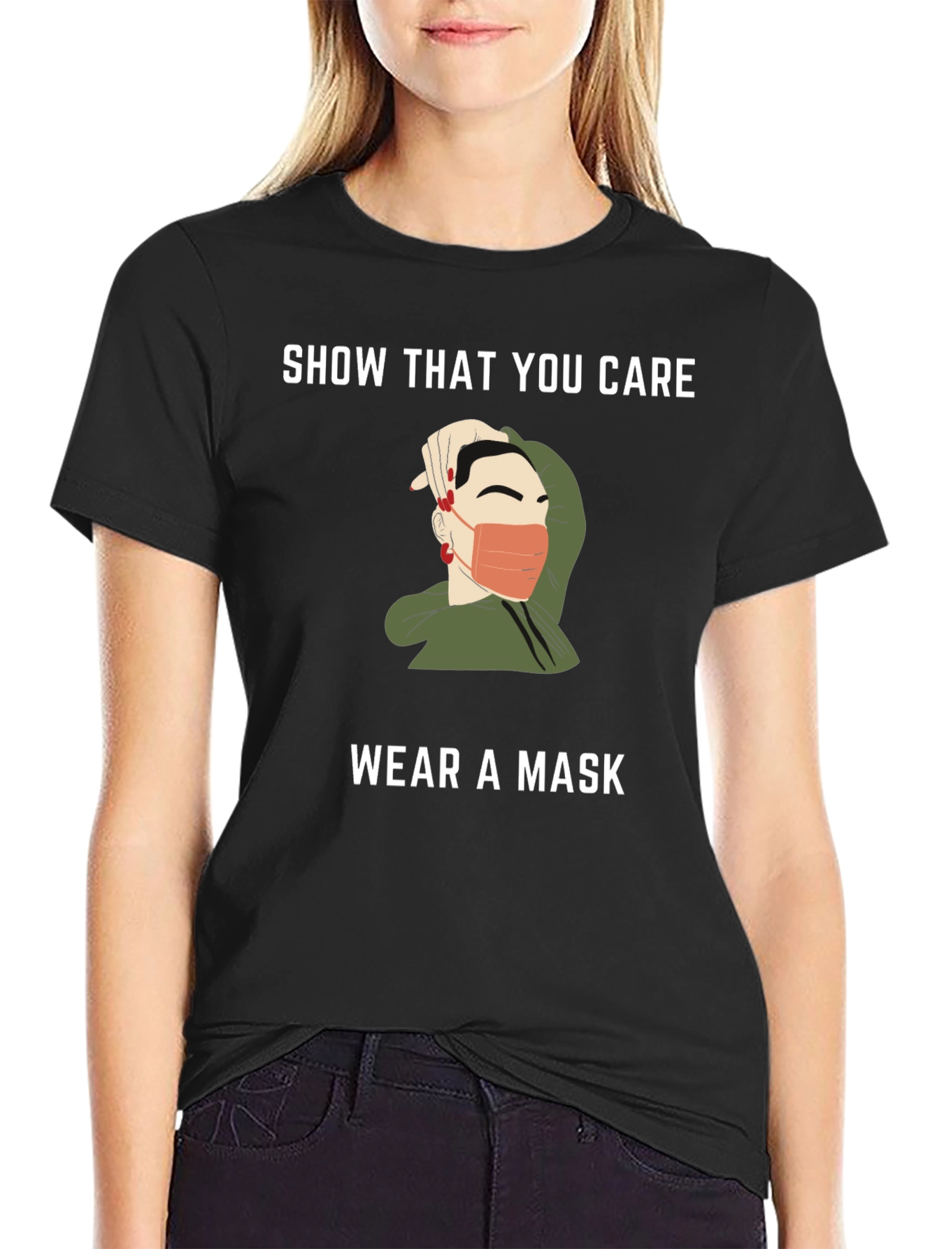 Show You Care Wear a Mask Graphic T-Shirt