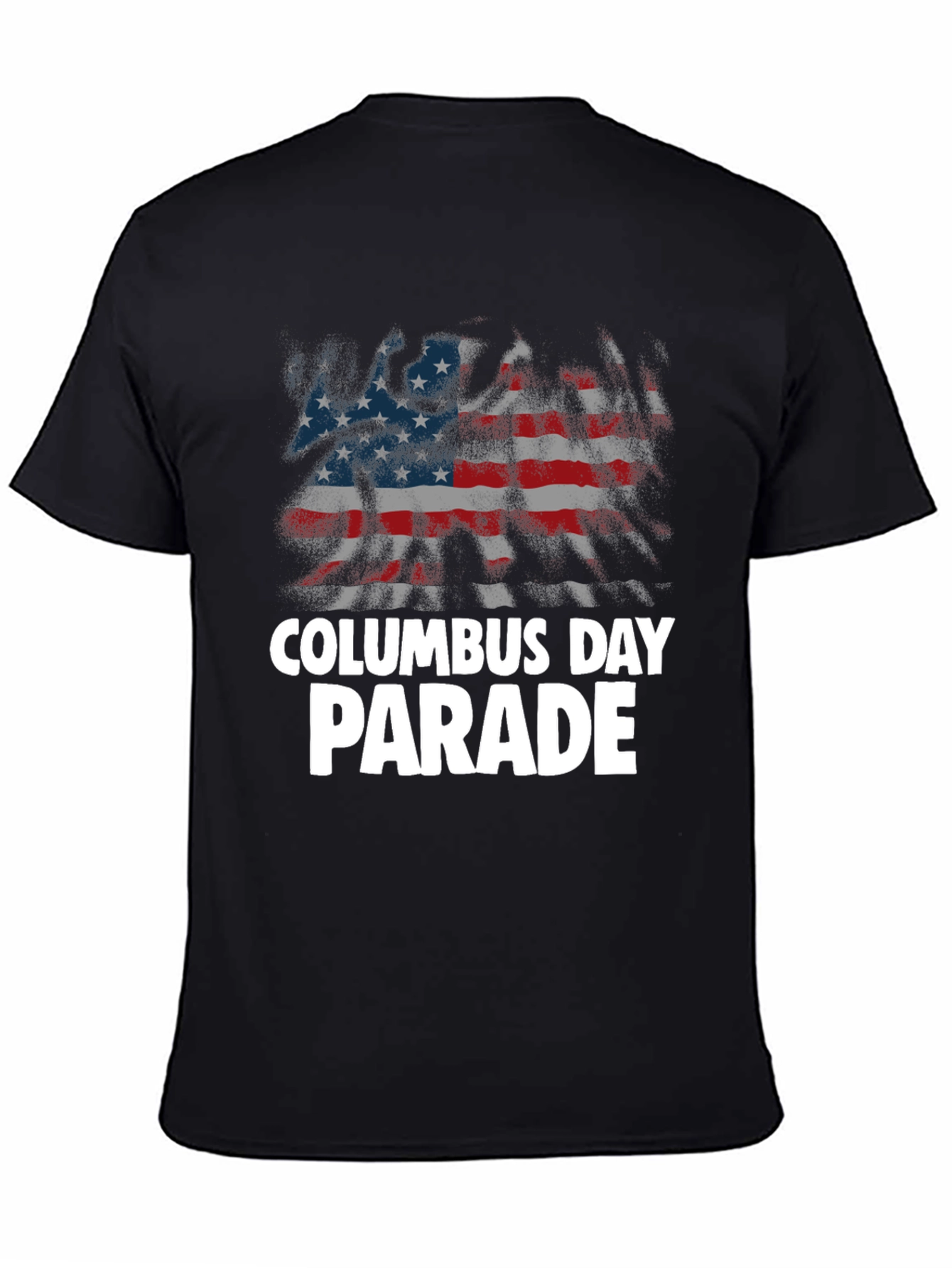 Columbus Day Parade Tee - Patriotic American Flag T-Shirt