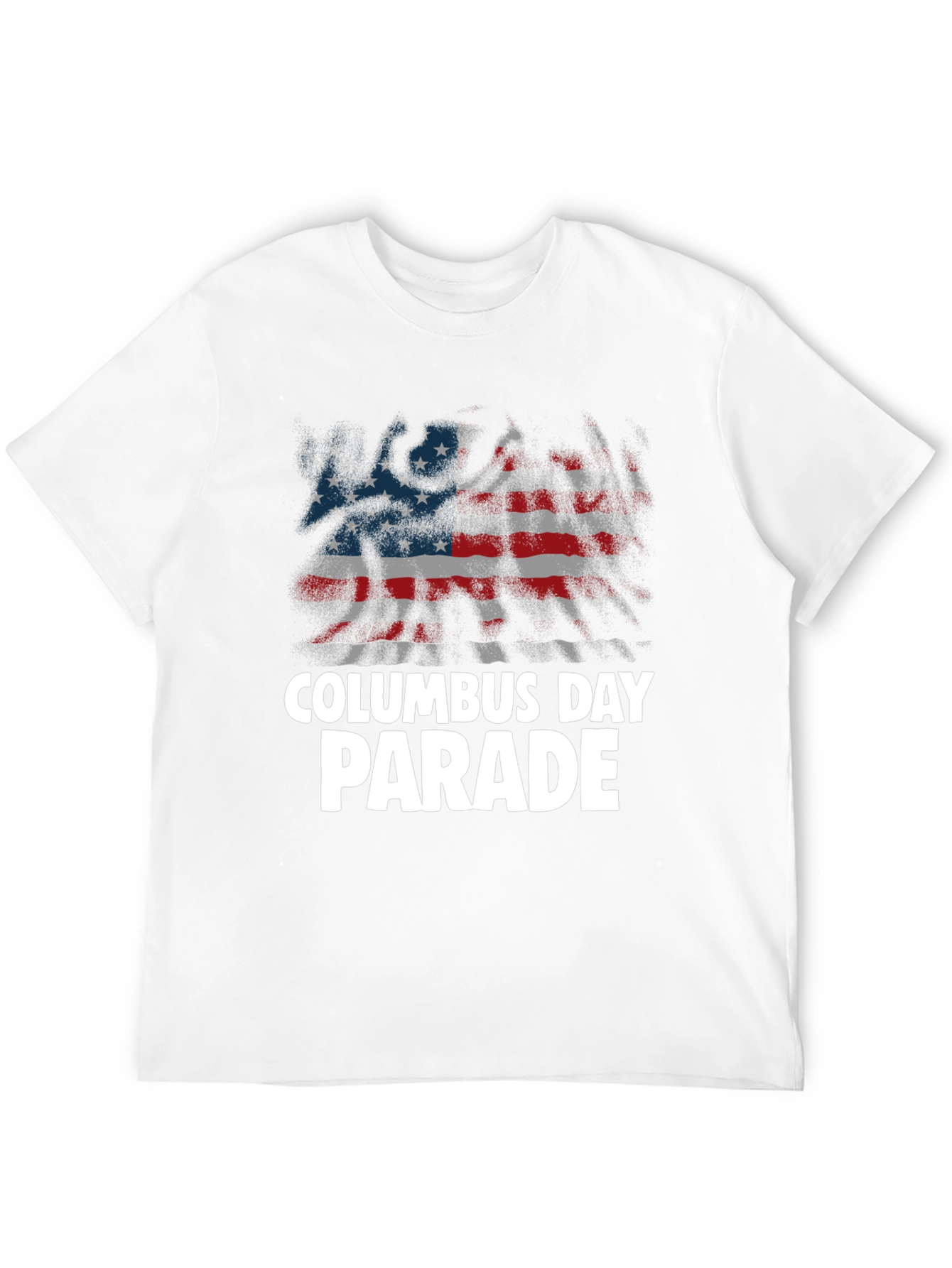 Columbus Day Parade Tee - Patriotic American Flag T-Shirt
