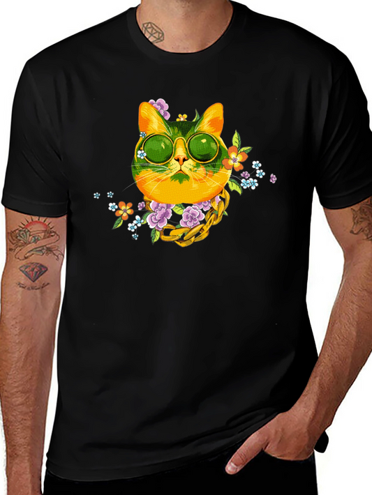 Cool Cat Graphic Tee - Trendy Style