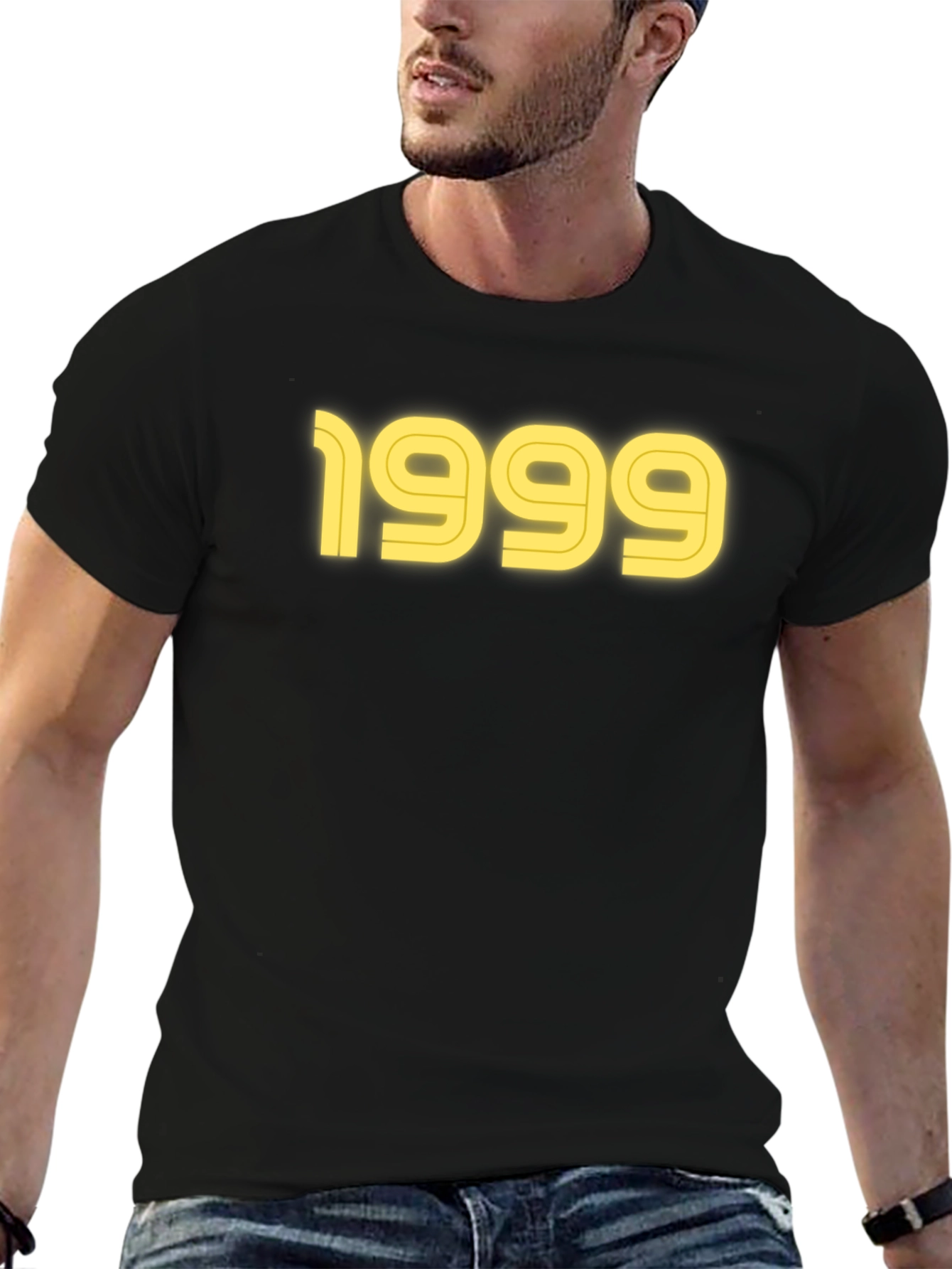 1999 Graphic Tee - Black Cotton T-Shirt