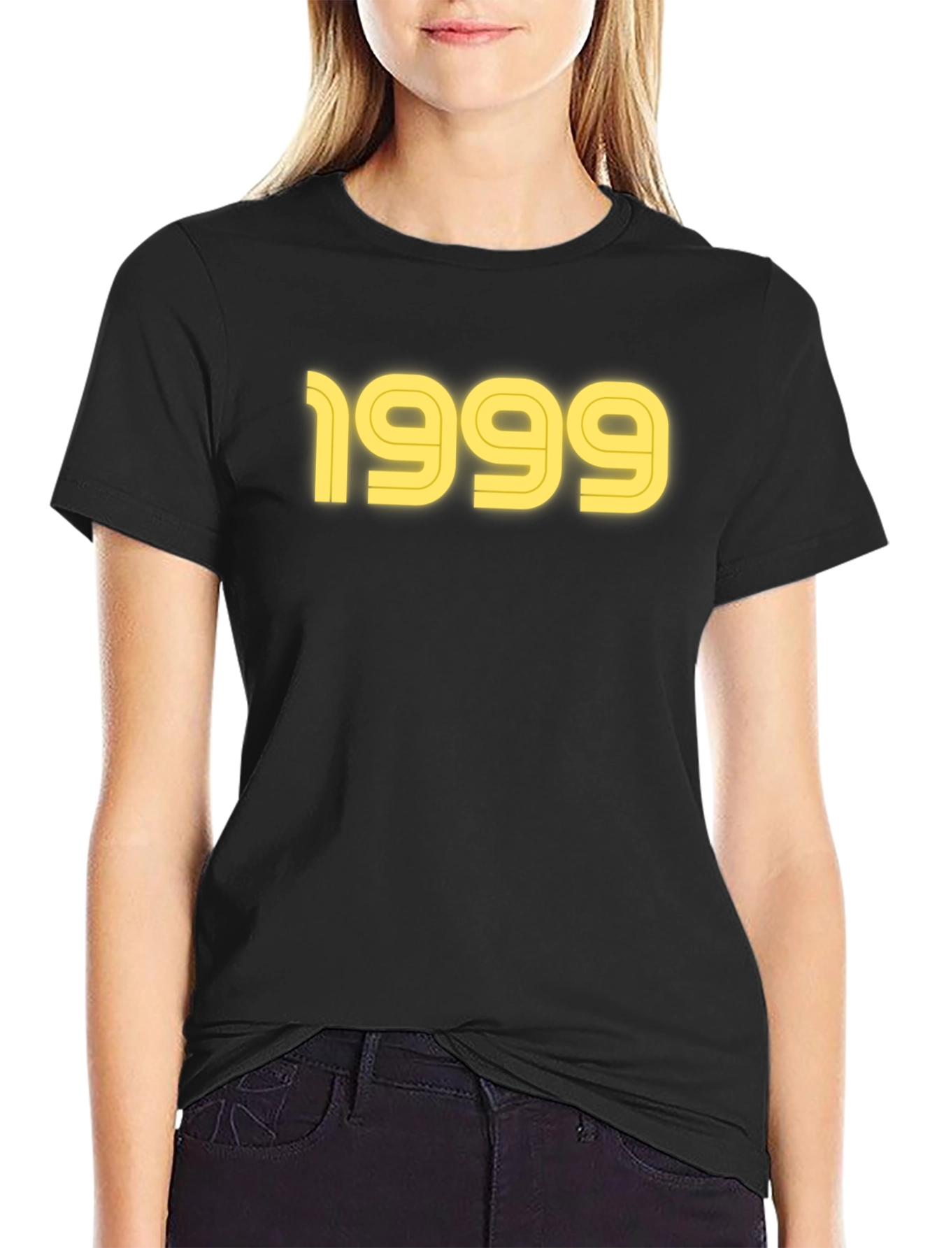 1999 Graphic Tee - Black Cotton T-Shirt