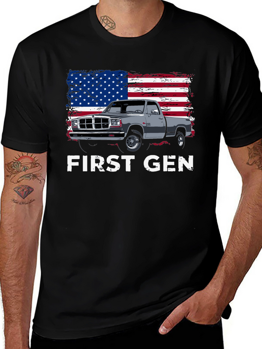 First Gen Truck American Flag Graphic T-Shirt