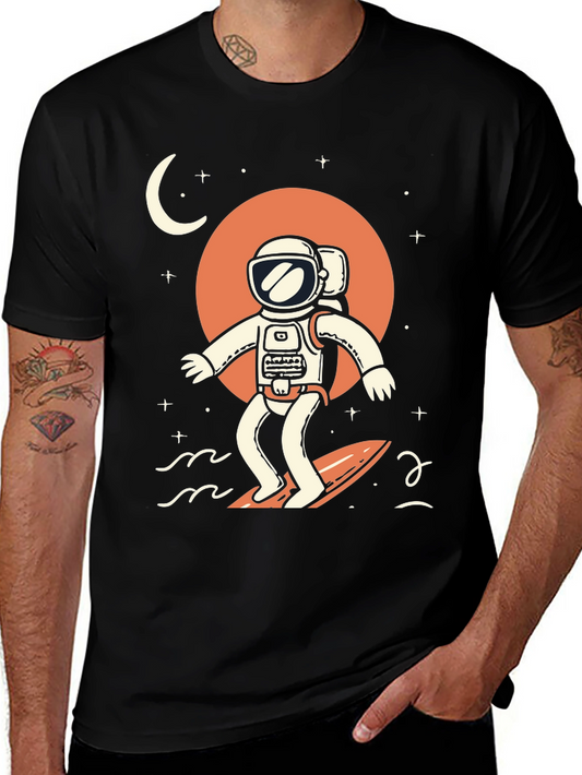 Surfing Astronaut Graphic T-Shirt